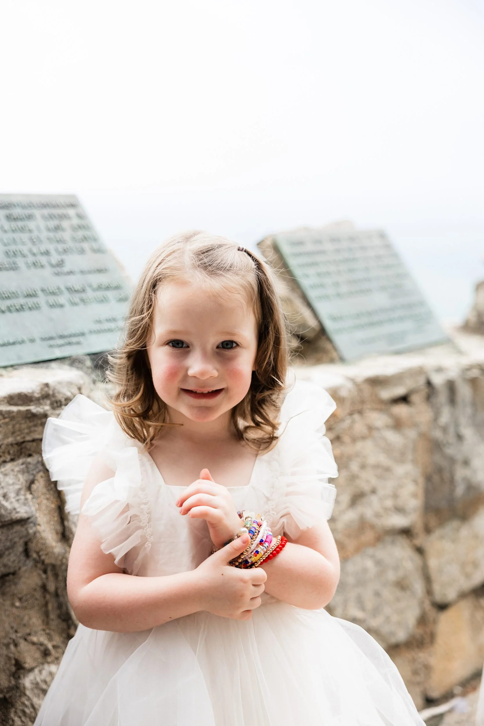 Flower girl in a tulle dress at Pretty Place Chapel