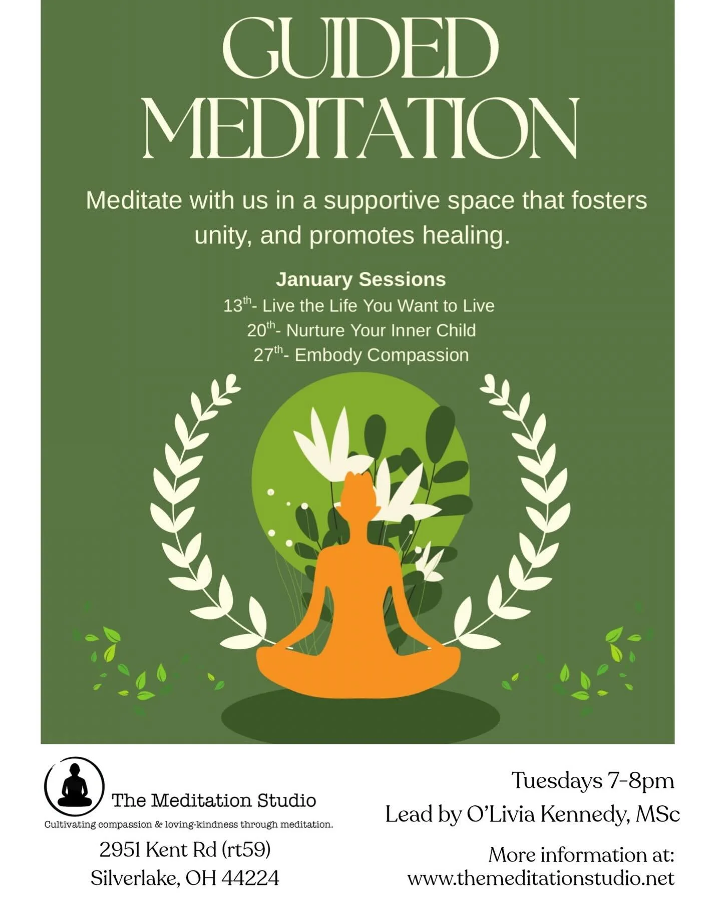 Join O&rsquo;Livia Tuesdays at @themeditation_studio for a retreat for your mind. Each week, we will focus on a different theme. Give yourself the gift of rest and healing. 

Donation-based.  Come as you are 
#community #meditation #sangha #love