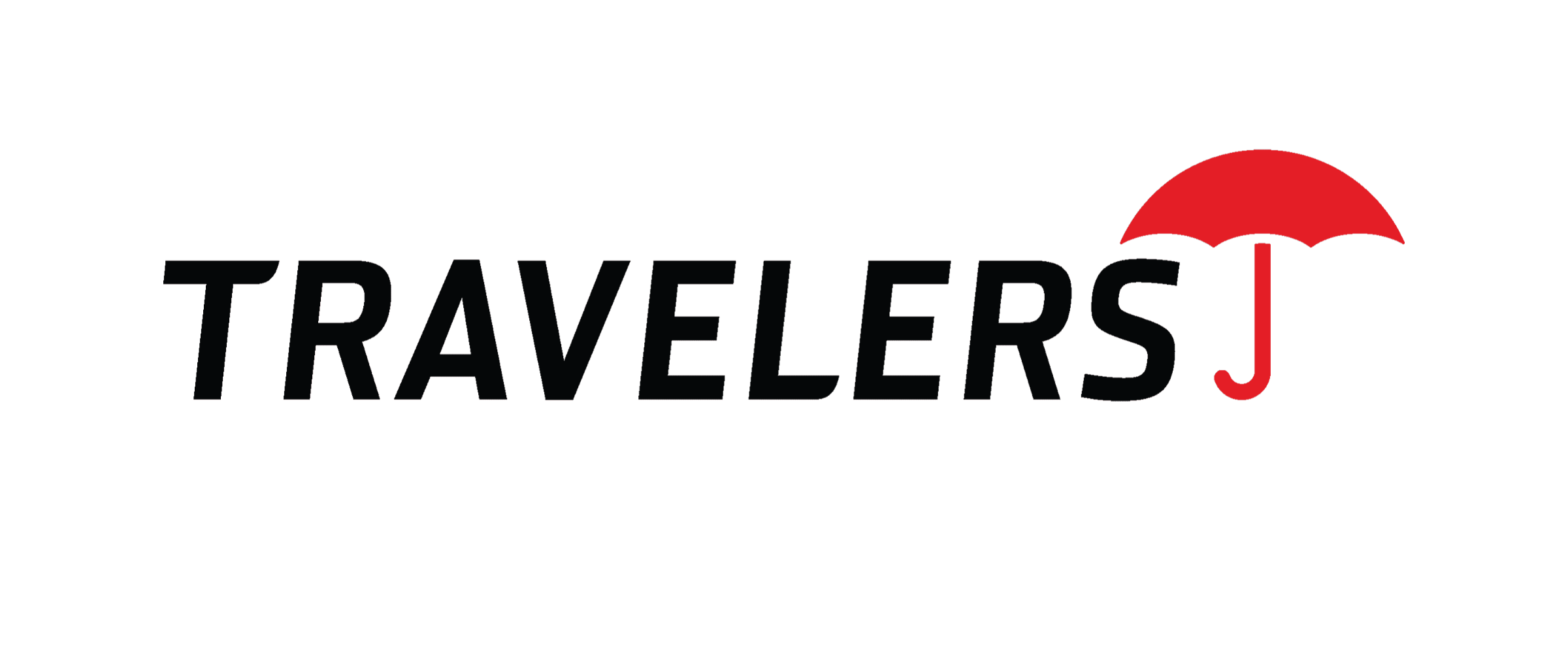 Travelers logo with red umbrella