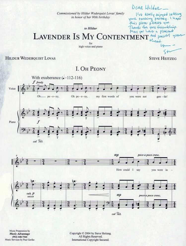 Steve Heitzeg: Lavender is My Contentment (2004)