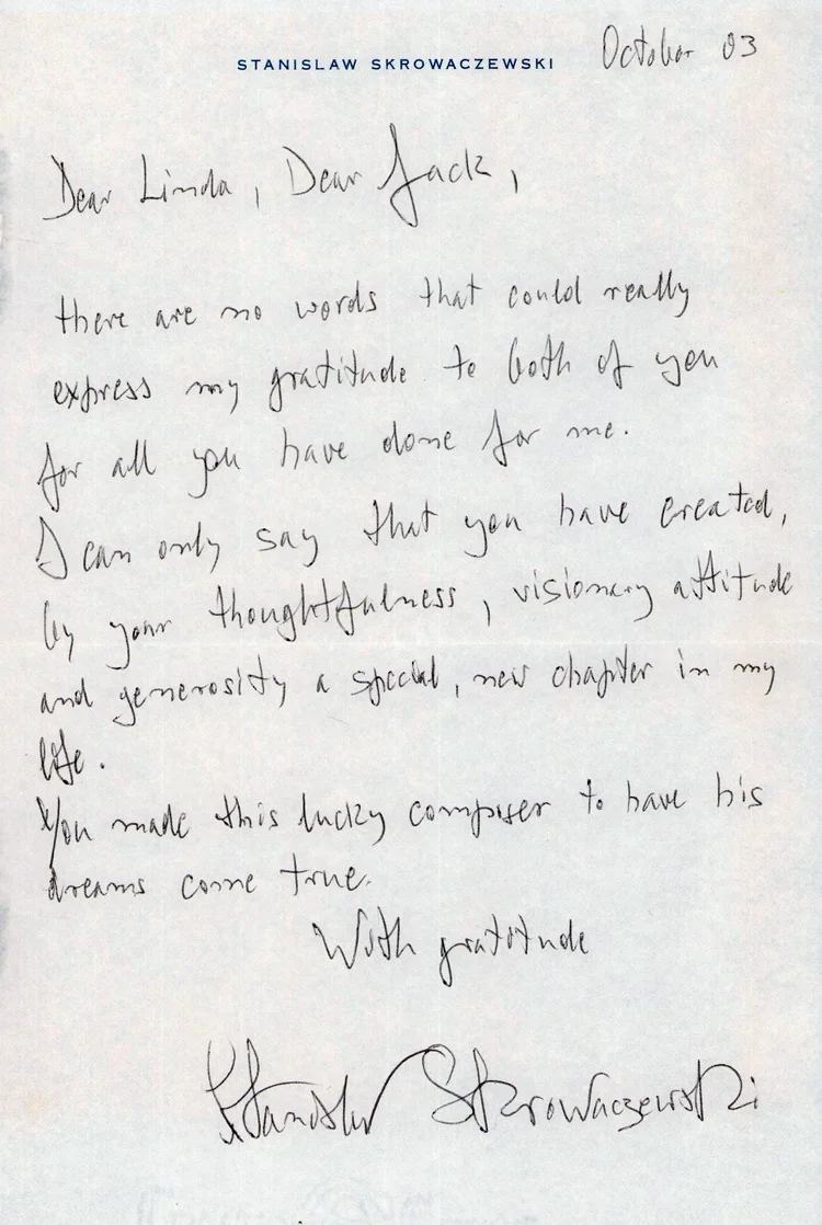 Thanks from Stanislaw Skrowaczewski: Symphony (2003)