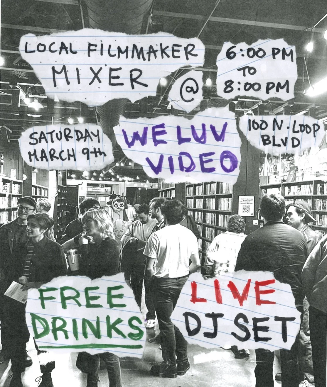 Local Filmmaker Mixer @ We Luv Video