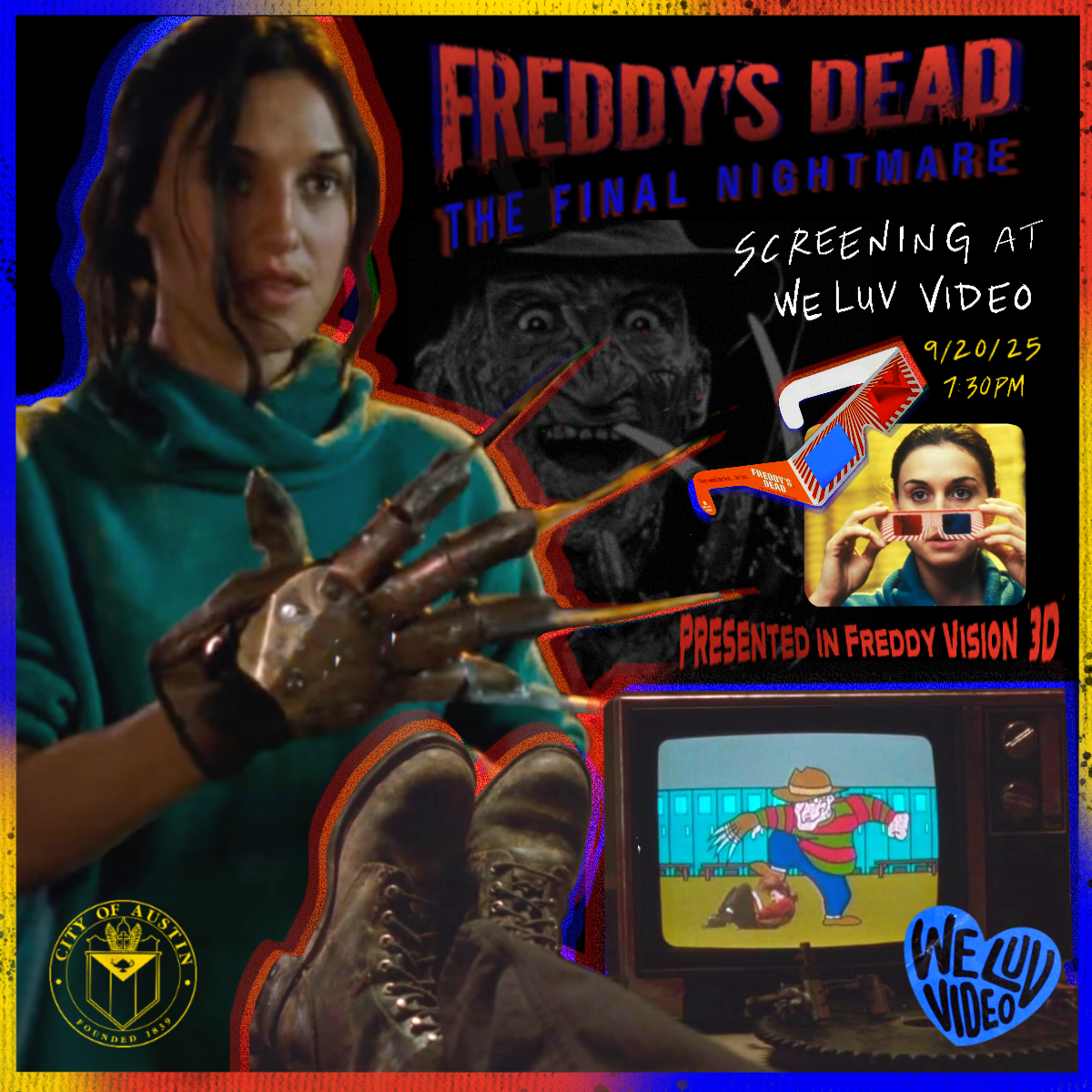 Window Display: Freddy’s Dead: the final nightmare (3d!)