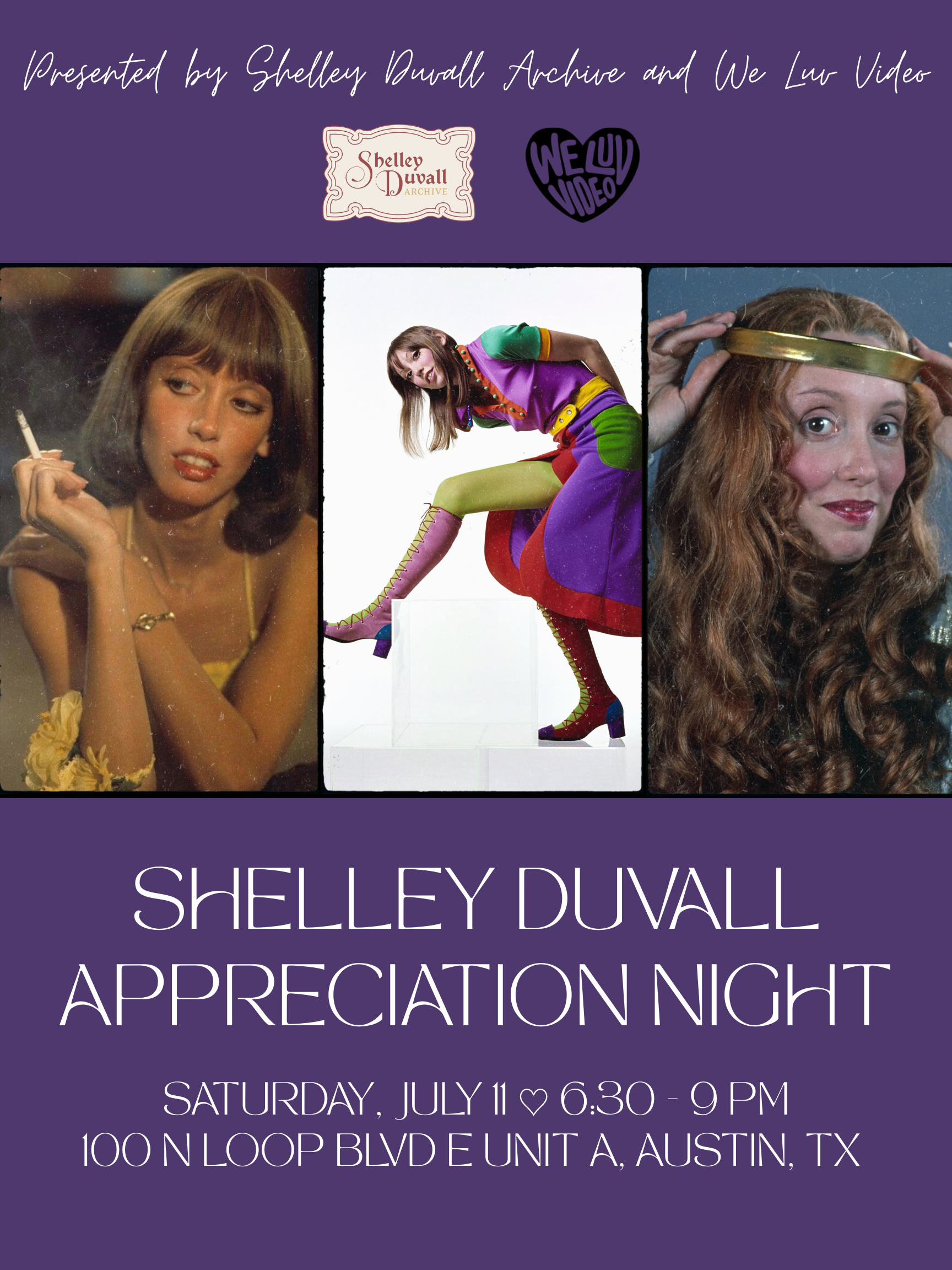 Shelley Duvall appreciation night with SHELLEYDUVALLXO