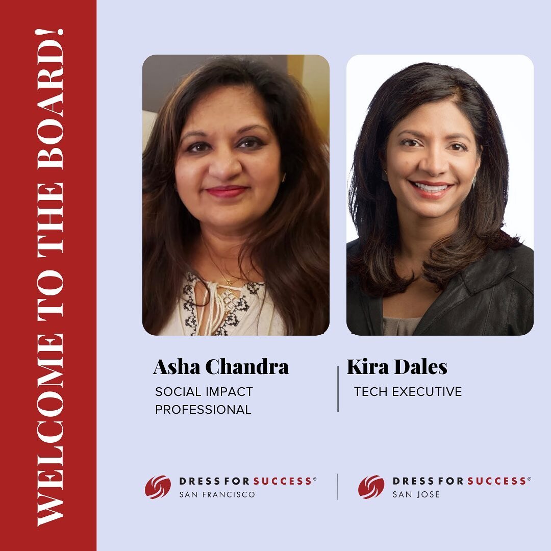 Please join us in welcoming two new members to our Board of Directors! We are thrilled to have Asha Chandra and Kira Dales join our team. 

Asha Chandra is a social impact professional with 25+ years of experience developing strategy, managing commun
