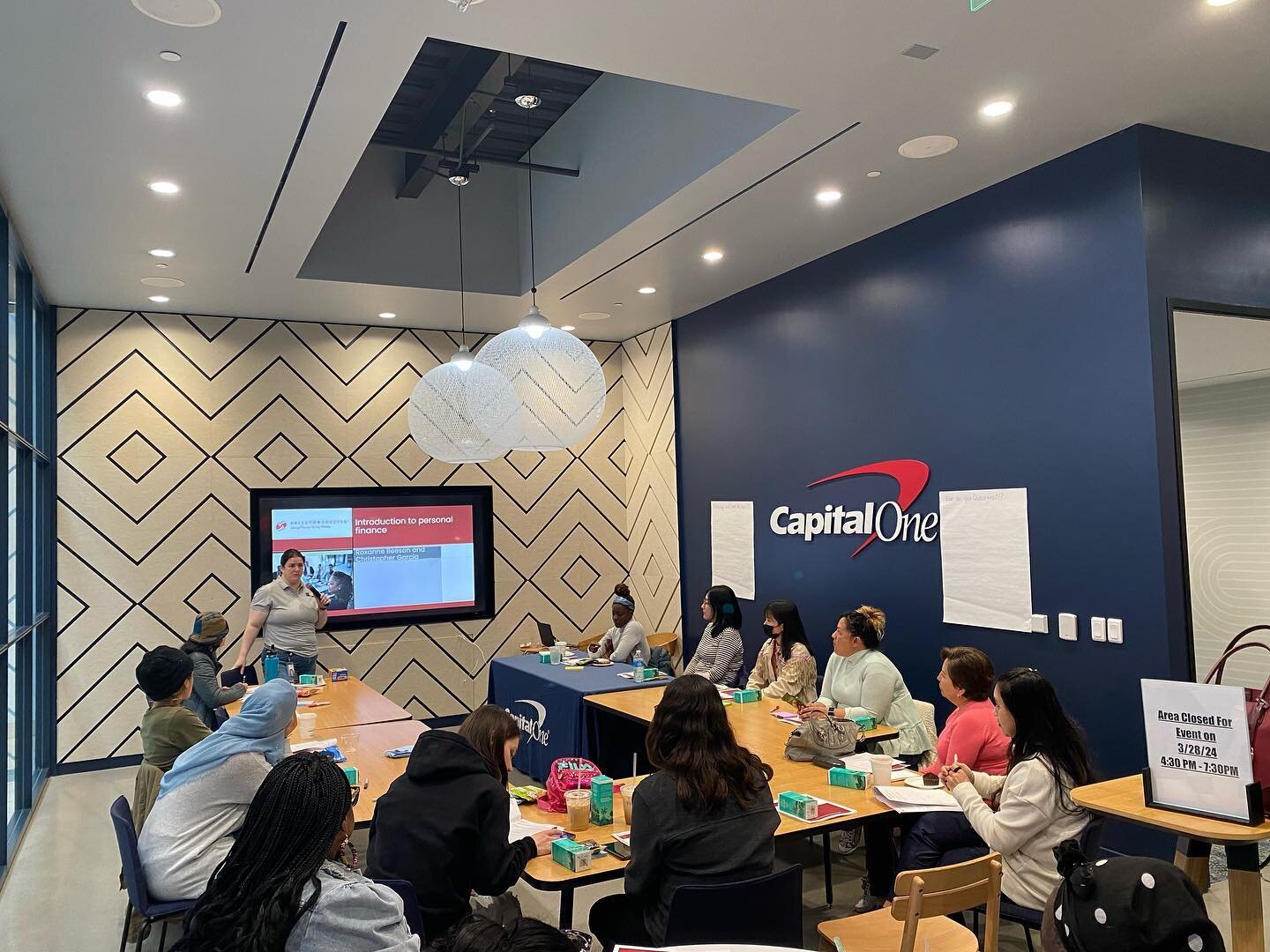 We are so excited to kick off our 5 week Financial Literacy program in partnership with @capitalonecafe! This is our first  in-person program since the pandemic and we can&rsquo;t wait to share success stories and updates soon!  #capitalonecaf&eacute