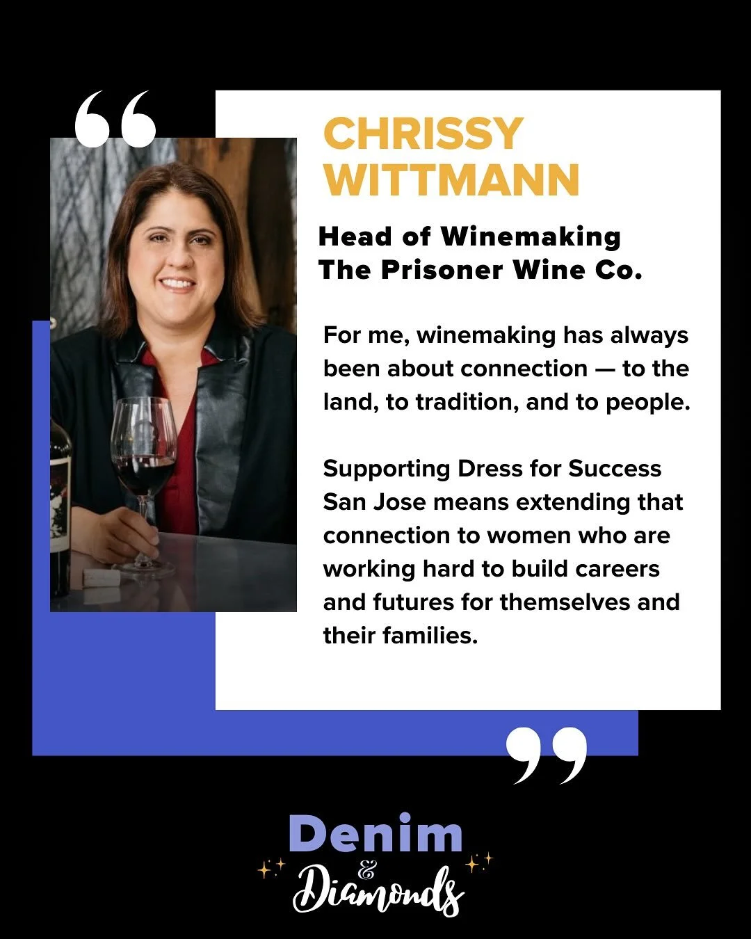 Have you grabbed your tickets yet? 🎟✨ Denim &amp; Diamonds is less than two weeks away!

Sip and sparkle with our featured women winemakers, browse a new-this-year Pop-Up Shop Accessories Table, enjoy delicious bites, bid in a silent auction, and ce