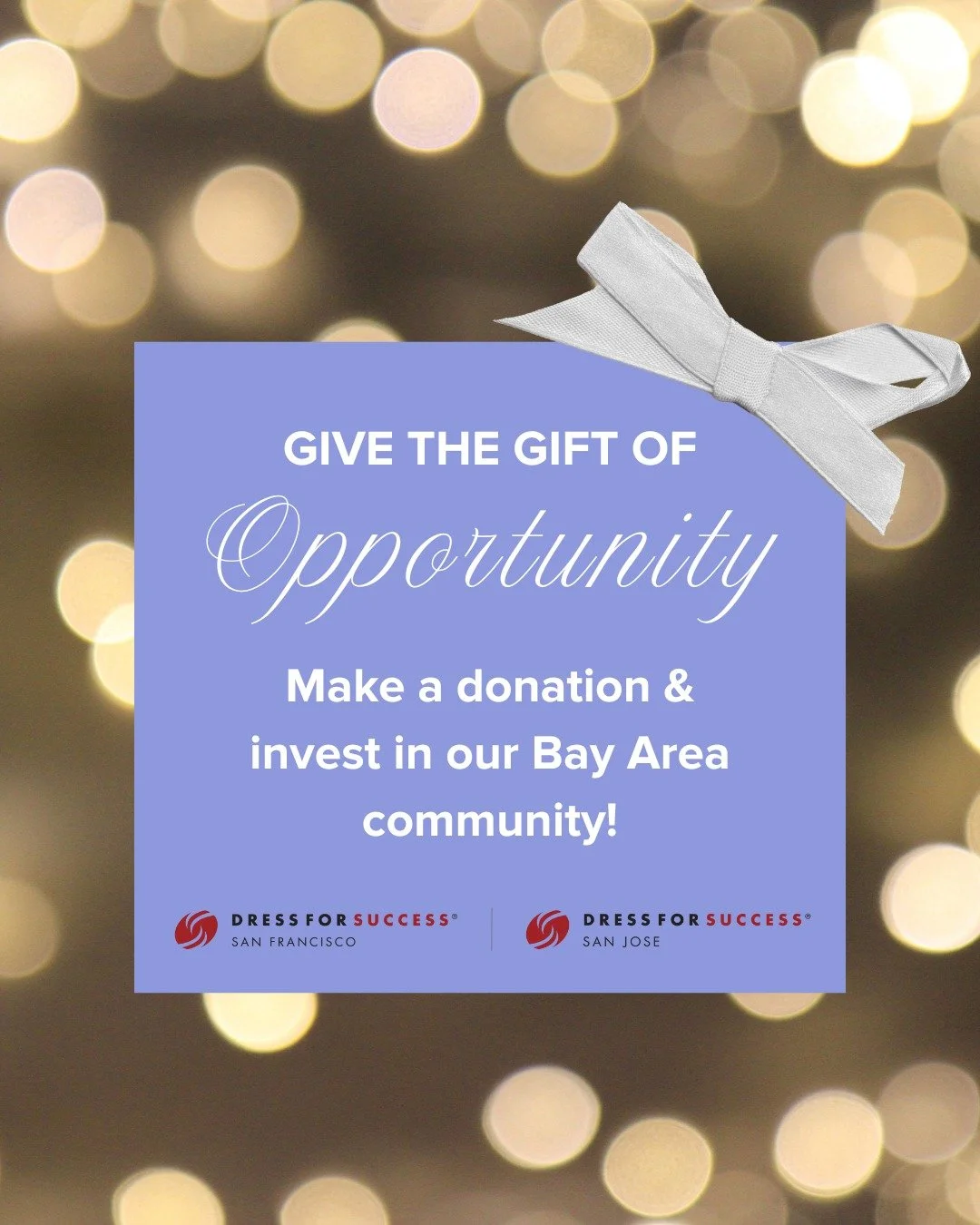 ⭐️ Now until December 25, your gift can make twice the impact! ⭐️ 

This season, your generosity can last far beyond the holidays. You can give a woman the opportunity to step into 2026 with confidence, stability, and support.

Across San Francisco a