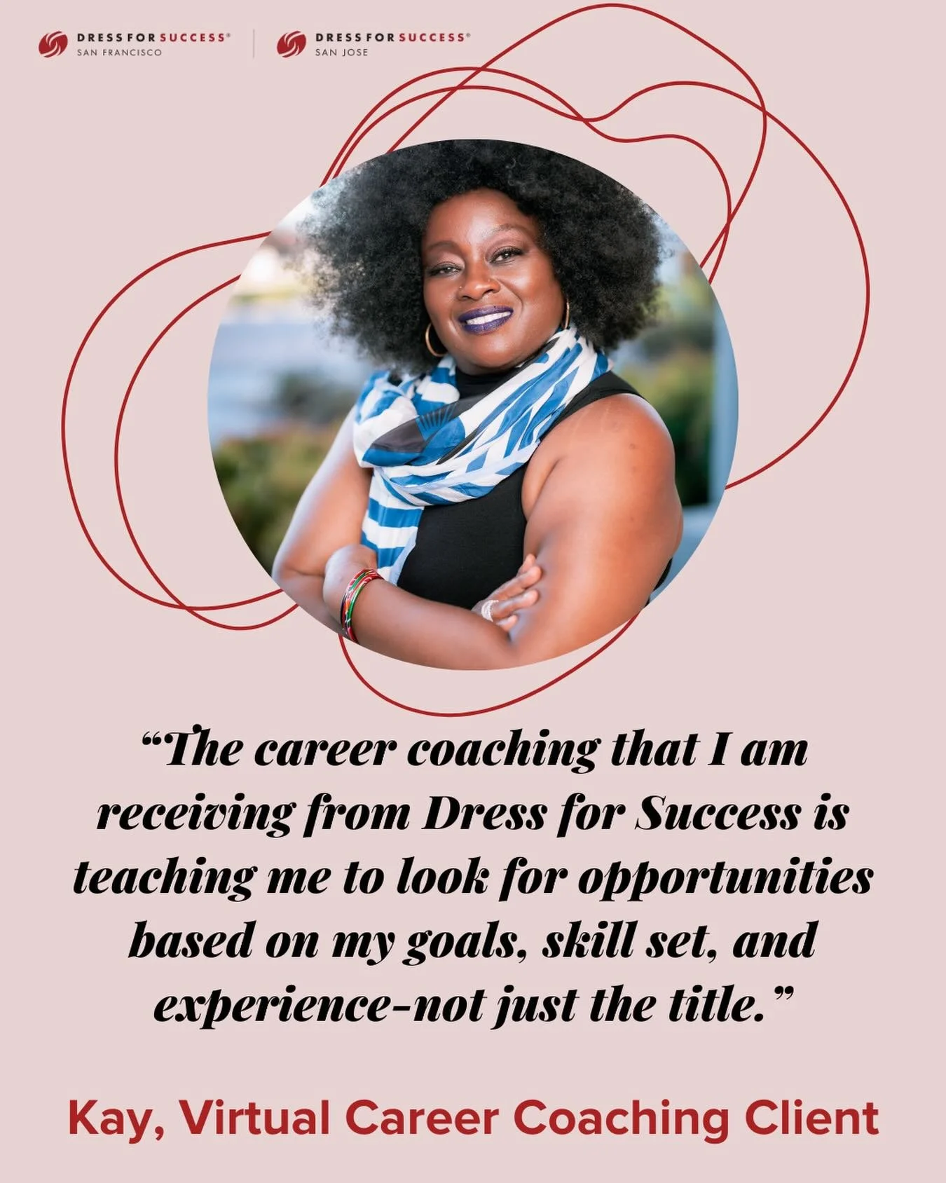 Support doesn&rsquo;t always mean starting over. Sometimes it means leveling up.

This Black History Month, we&rsquo;re honored to spotlight Kay, a Human Resources professional who reconnected with Dress for Success at a Youth Resources Fair.

Having