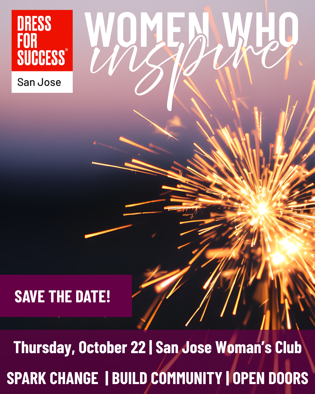 Save the Date: Women Who Inspire San Jose is October 22