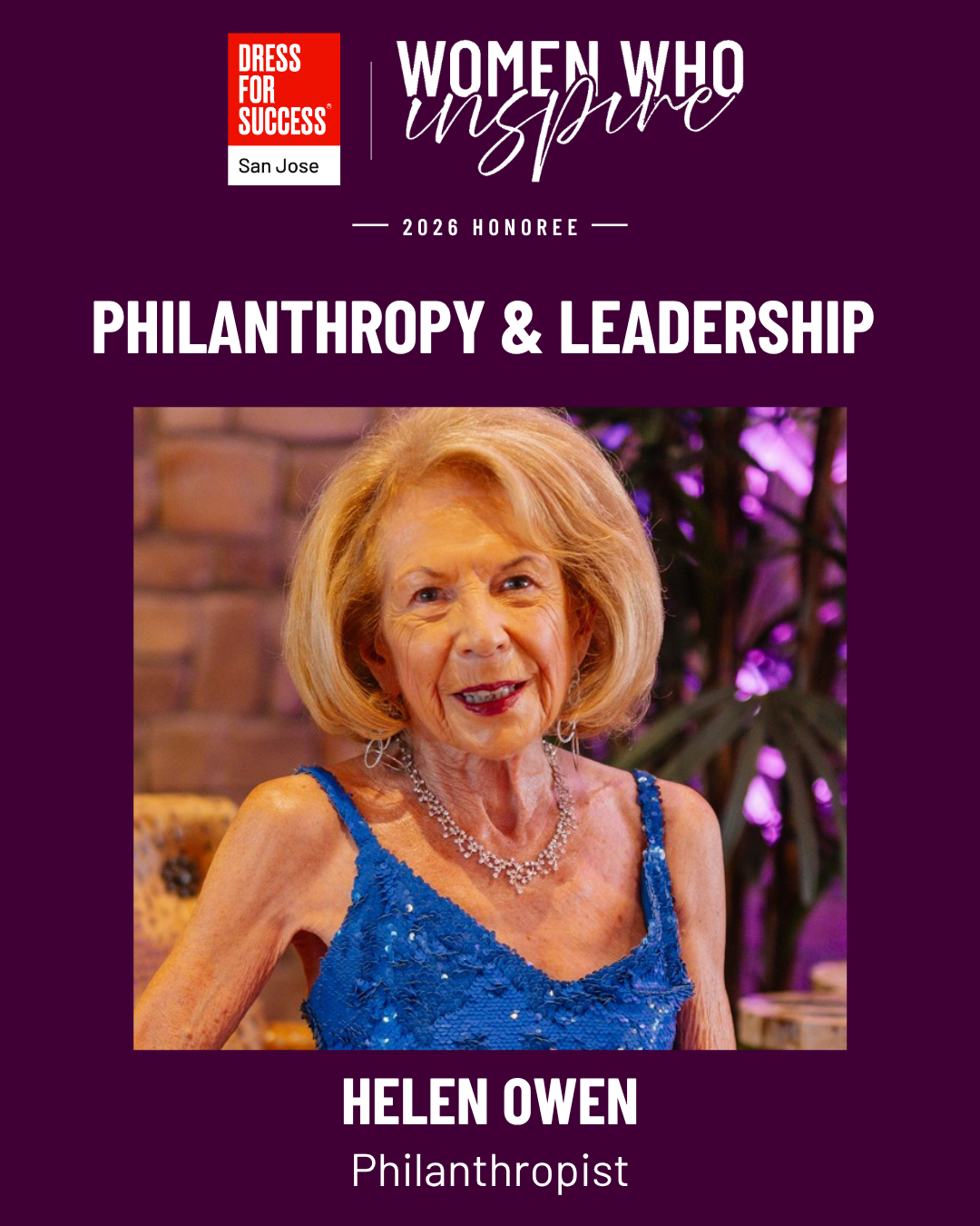 Meet Our Philanthropy &amp; Leadership Honoree: Helen Owen