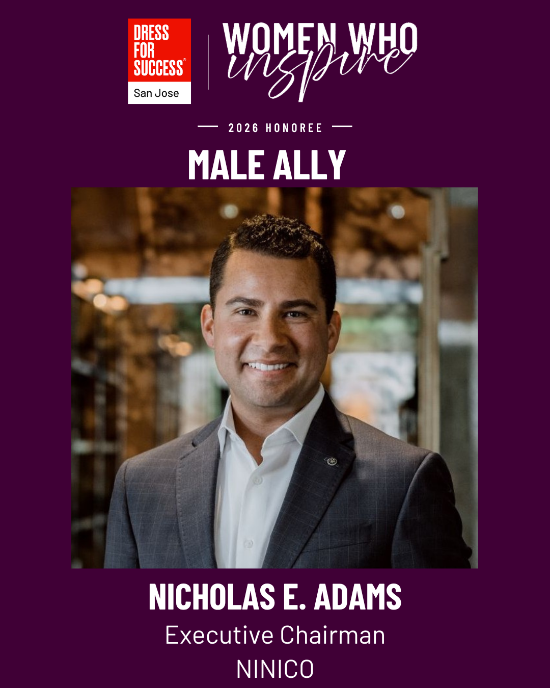 Meet Our 2026 Male Ally: Nicholas E. Adams