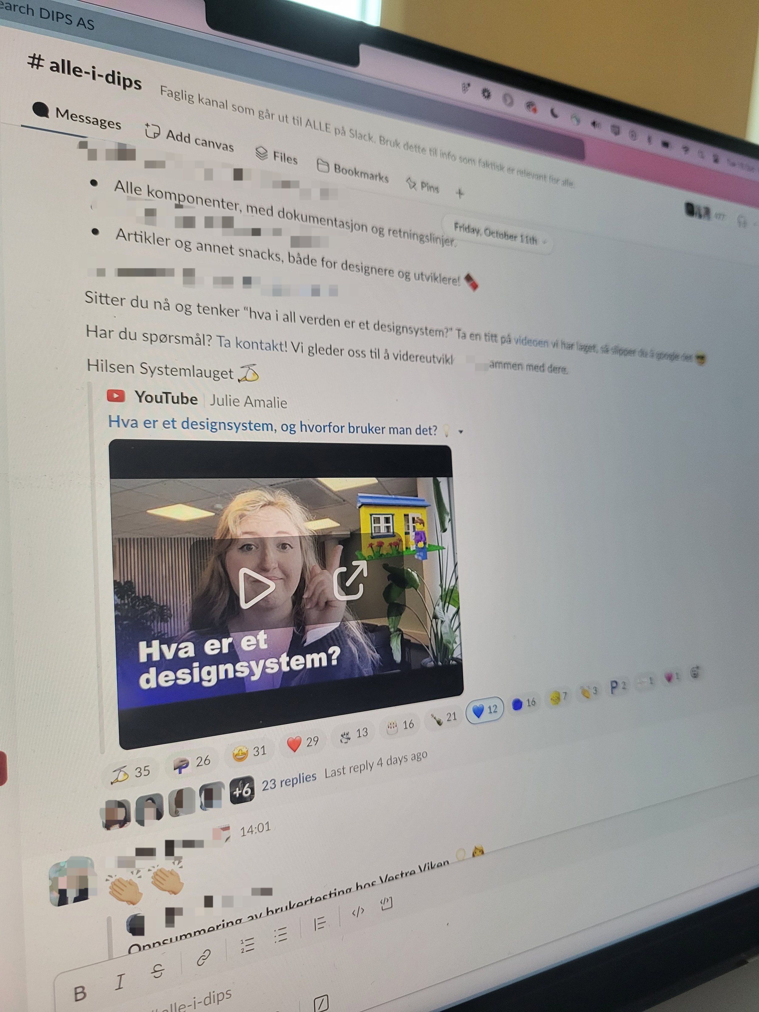 Informerer andre om ting dere gjør