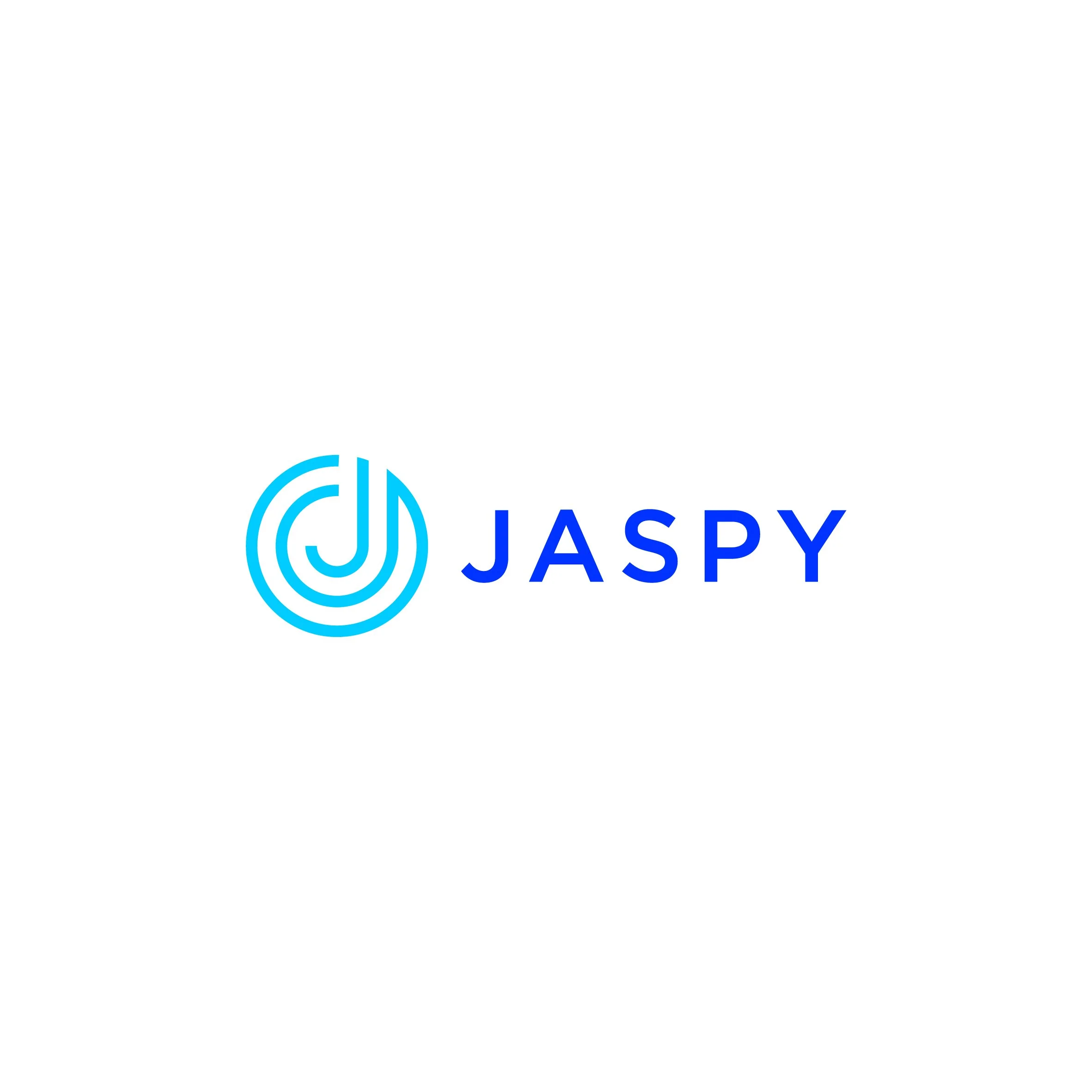 JaspY logo featuring a stylized blue circle with a 'J' inside, next to the word 'JASPY' in blue text