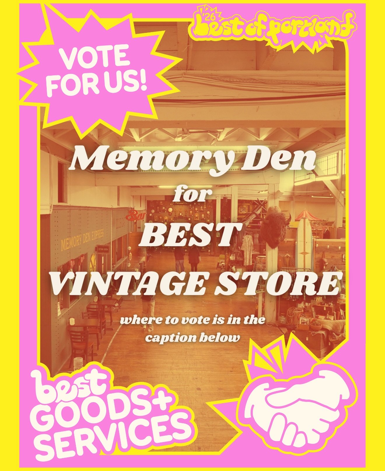 We&rsquo;ve officially been nominated for Best Vintage Store in Portland! 🎉

You have just ONE WEEK left to vote for us. Voting ends 6/17/26! If you love what we do and want to support our shop, please head to the link in our bio and cast your vote!