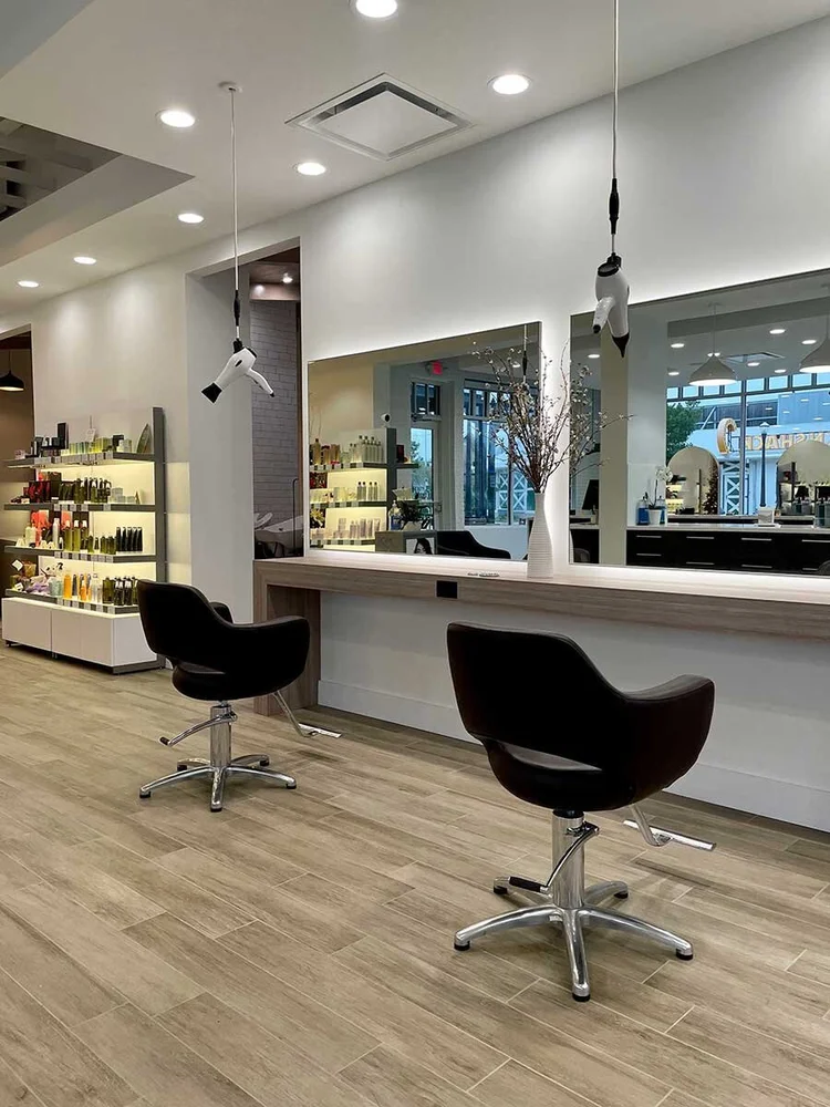 Professional blowout service at Tangerine Salon Coppell