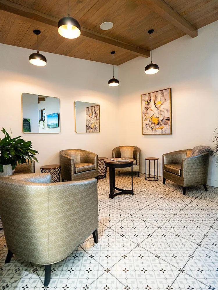 Guest lounge at voted best hair salon in Coppell