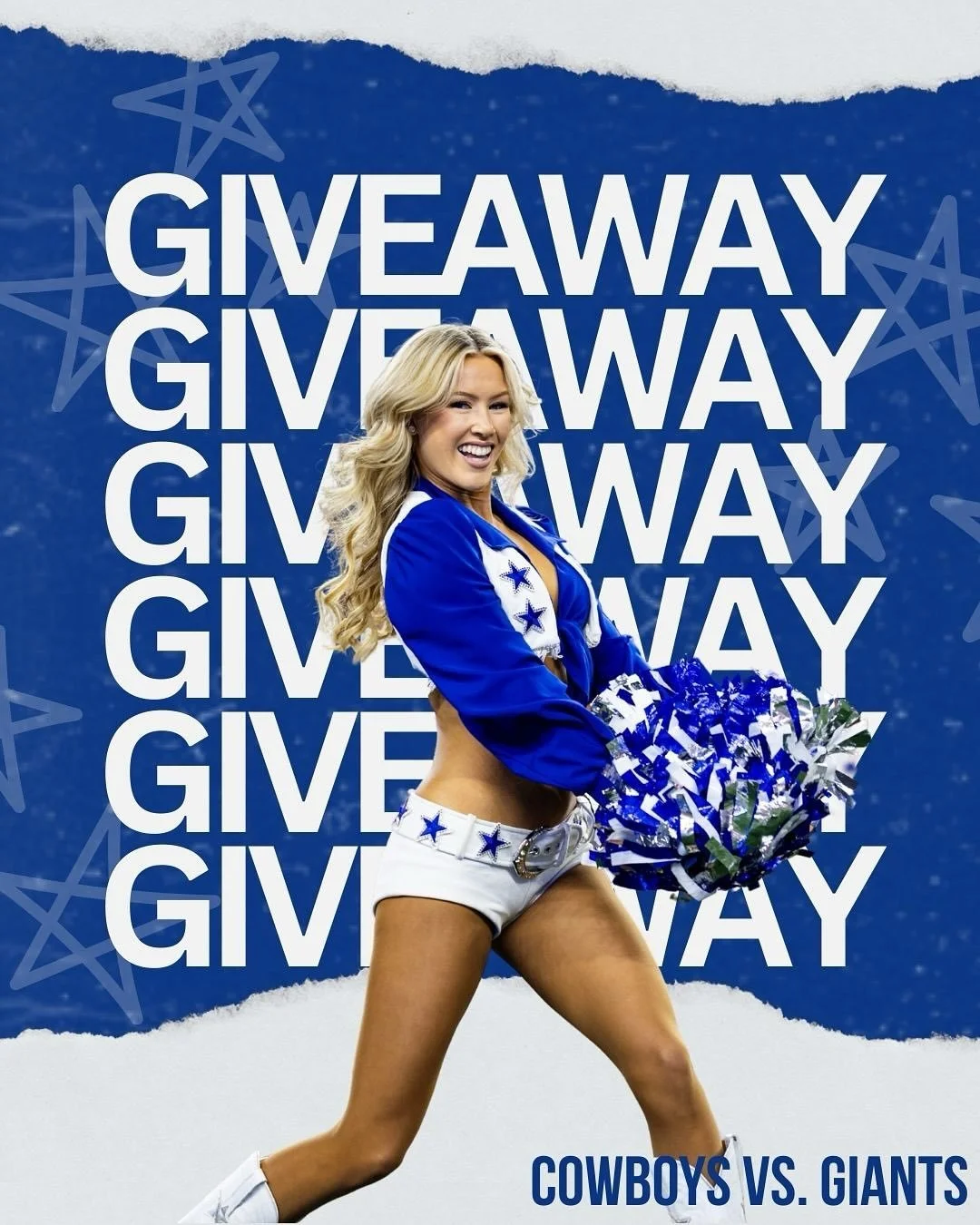 ✨🏈GIVEAWAY💙✨

Experience the @dccheerleaders magic live at the Cowboys Vs. Giants game! 

What you&rsquo;ll win✨: Two club seat tickets + parking pass to Sunday&rsquo;s game and a gift basket of gameday goodies!

How to enter 👀 
- Make sure you&rs