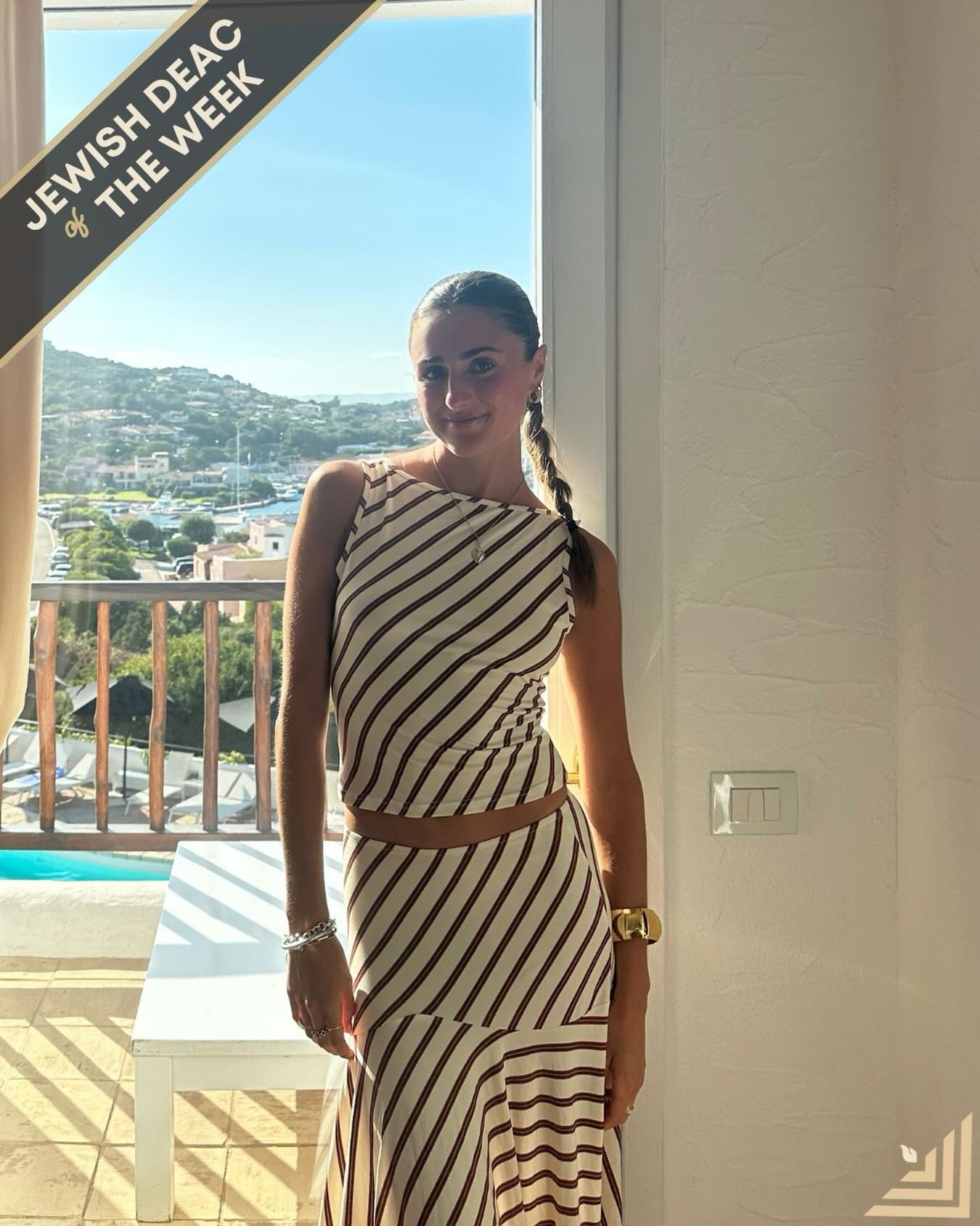 Mazel Tov to this week&rsquo;s Jewish Deac 🥁 &hellip; Jules Freeman!!!
 
Hometown: Potomac, MD
Class of: 2026
Major: BEM
Favorite Jewish holiday: Passover
 
What are the top three things on your bucket list?
Sky diving, learn to speak Italian, run a