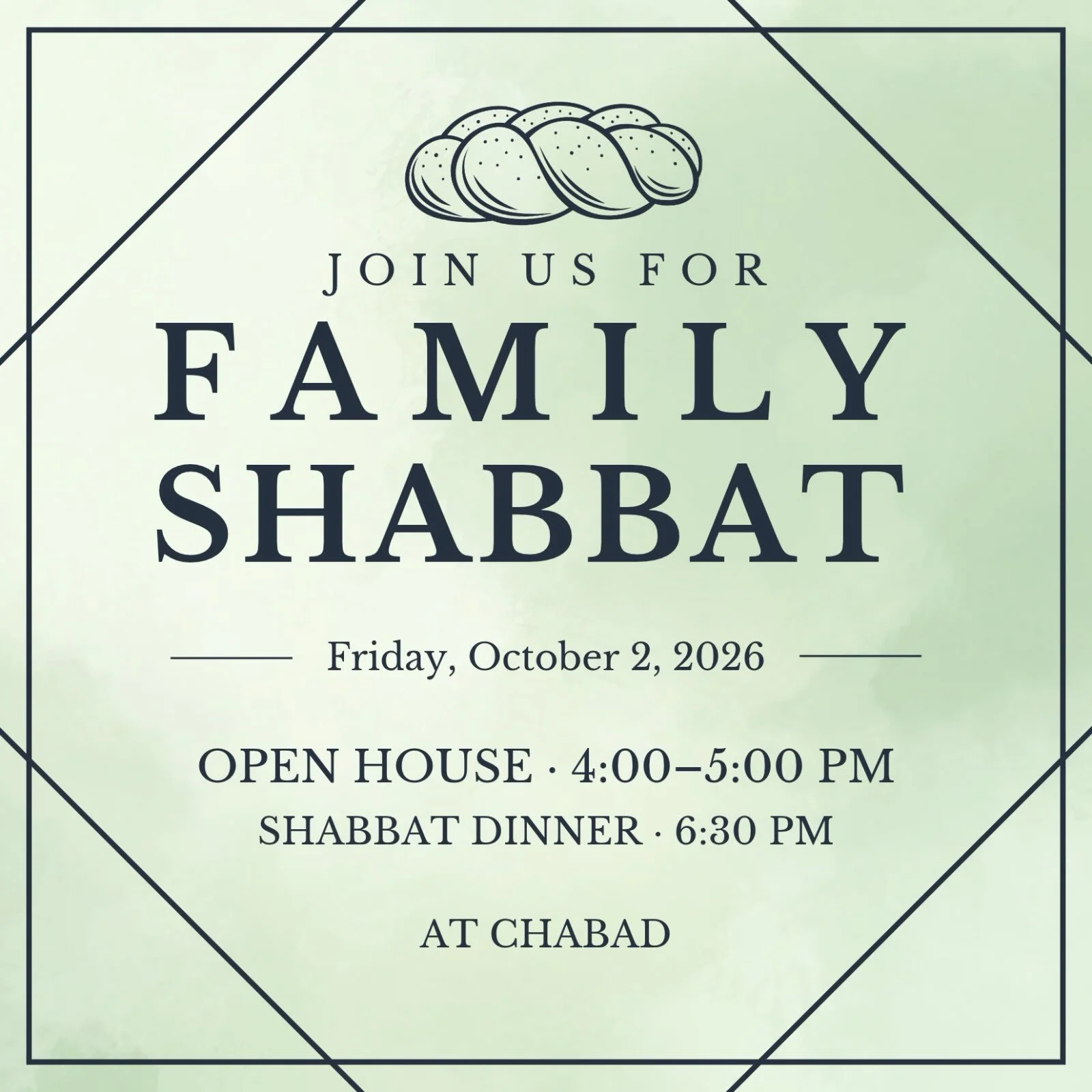 Bring your family to Chabad and let them experience the warmth and joy of the Jewish Deac community!

Friday, October 2
Open House: 4:00&ndash;5:00 PM
Shabbat Dinner: 6:30 PM

Saturday, October 3 &middot; 8:00 PM
Simchat Torah Celebration 🎉 

Sunday