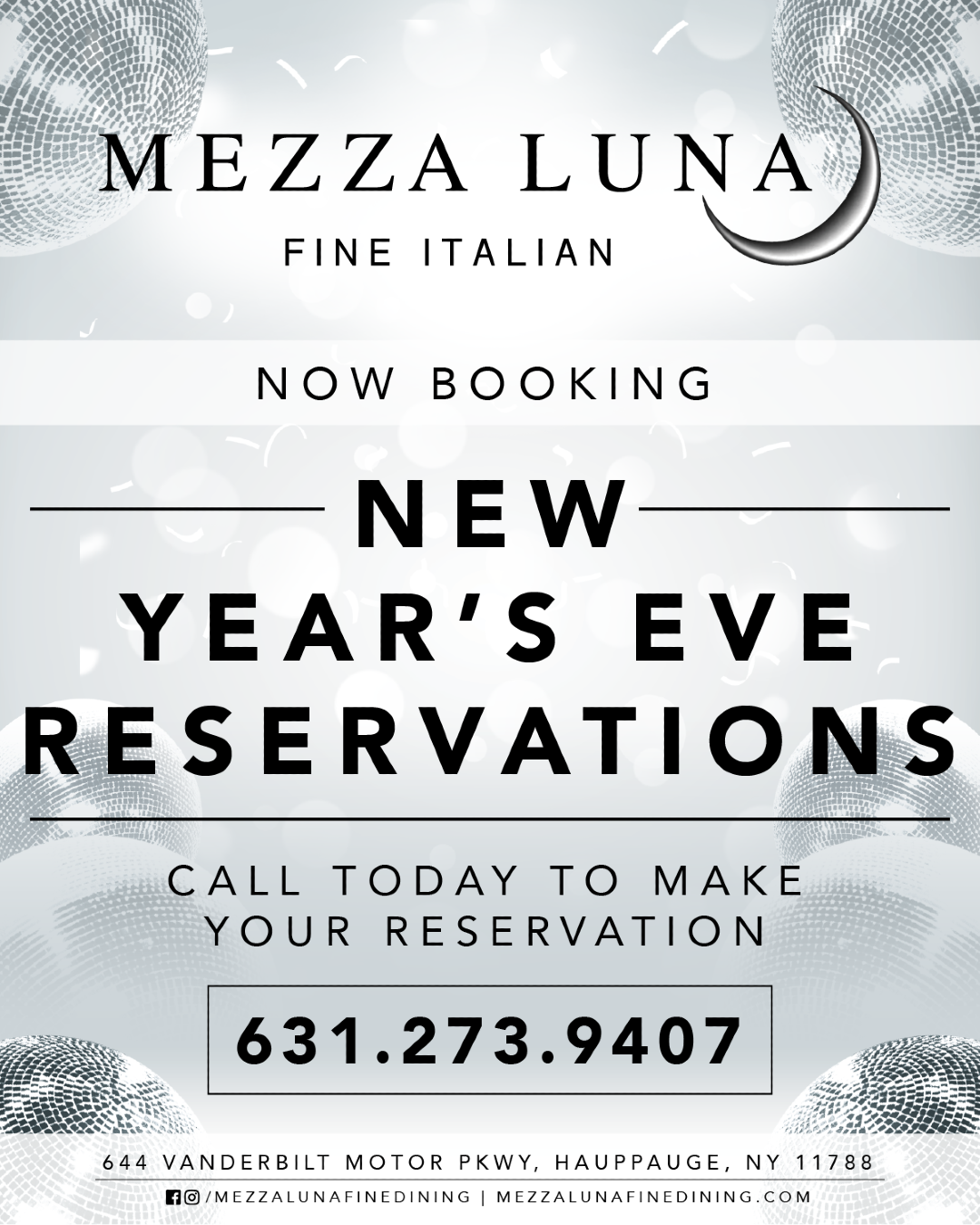 New Year's Eve Reservations