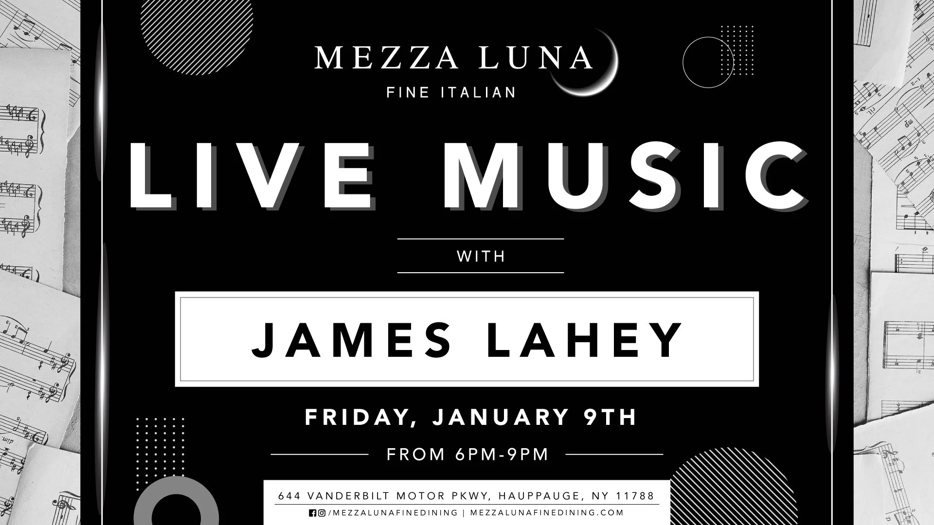 Live Music with James Lahey