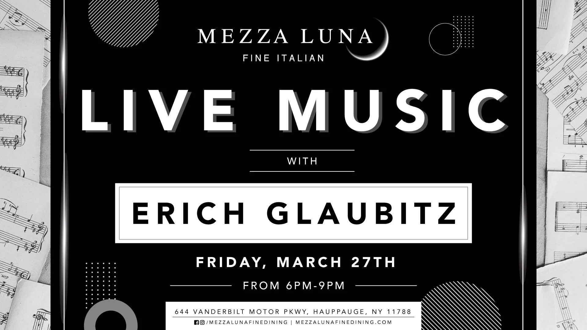 Live Music with Erich Glaubitz