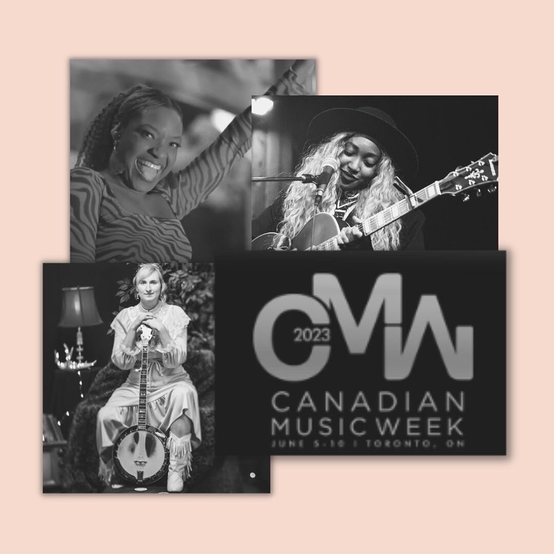 Congrats to all 3 of my amazing artists who have been selected to play this years @canadianmusicweek- 
@sade_awele @silentst.j @elizamarydoyle 
Canada&rsquo;s premier music conference and festival 🖤
#CMW2023