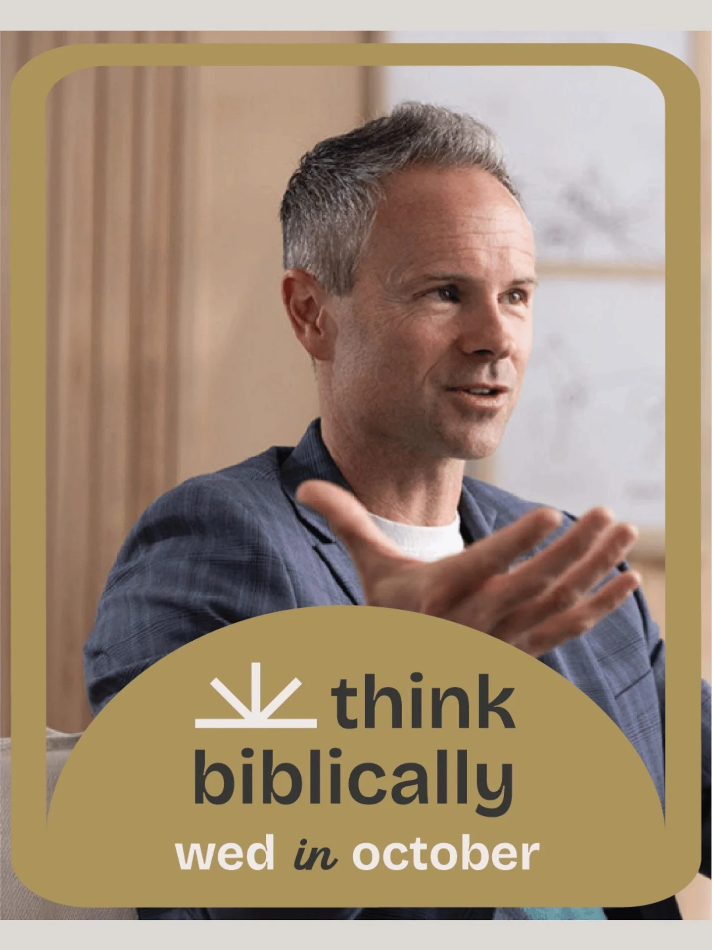 Think Biblically 💭 
.
.
Join us on Wednesdays in October as we think biblically about the challenges facing Christians today! We'll hear from speakers speakers Jon Noyes, Greg Koukl, Alan Shlemon, and Sean McDowell as they cover the topics of AI, ev