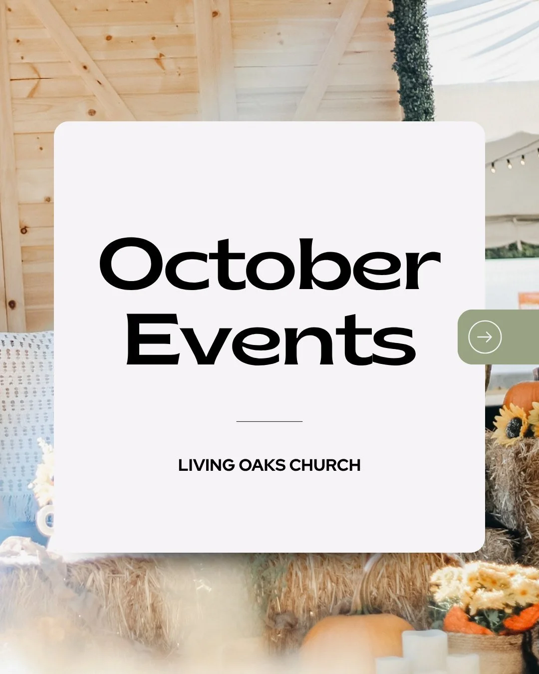 Join us for an exciting month of events this October! Visit our website for more info.
.
.
#LivingOaksChurch