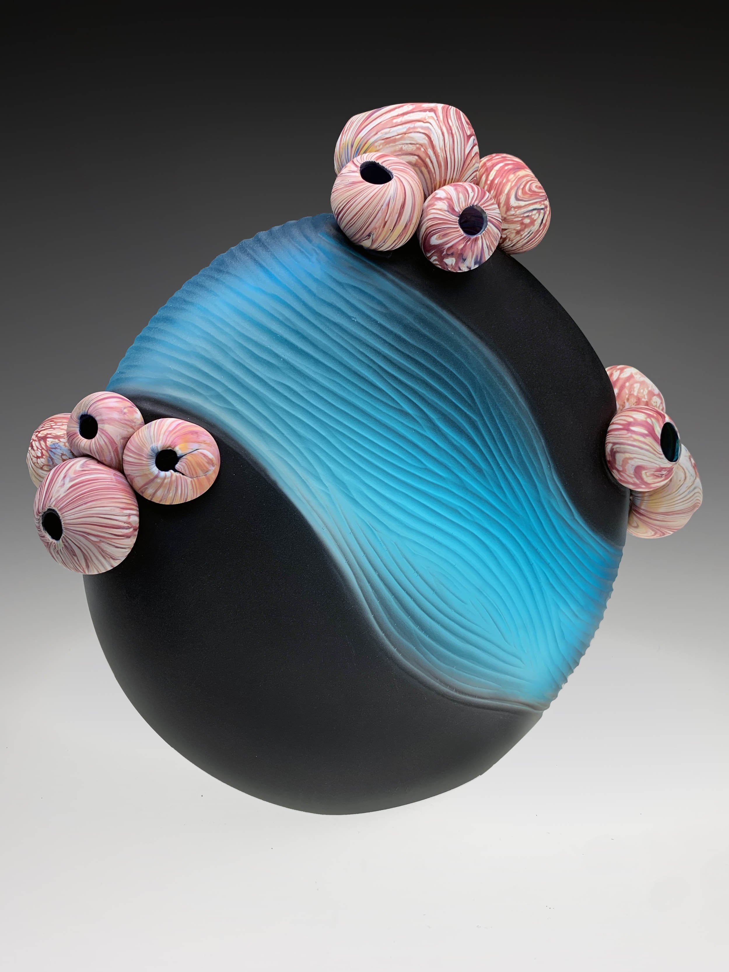 Seascape in Black II, 12 X 12 X 4 inch, Glass
2021