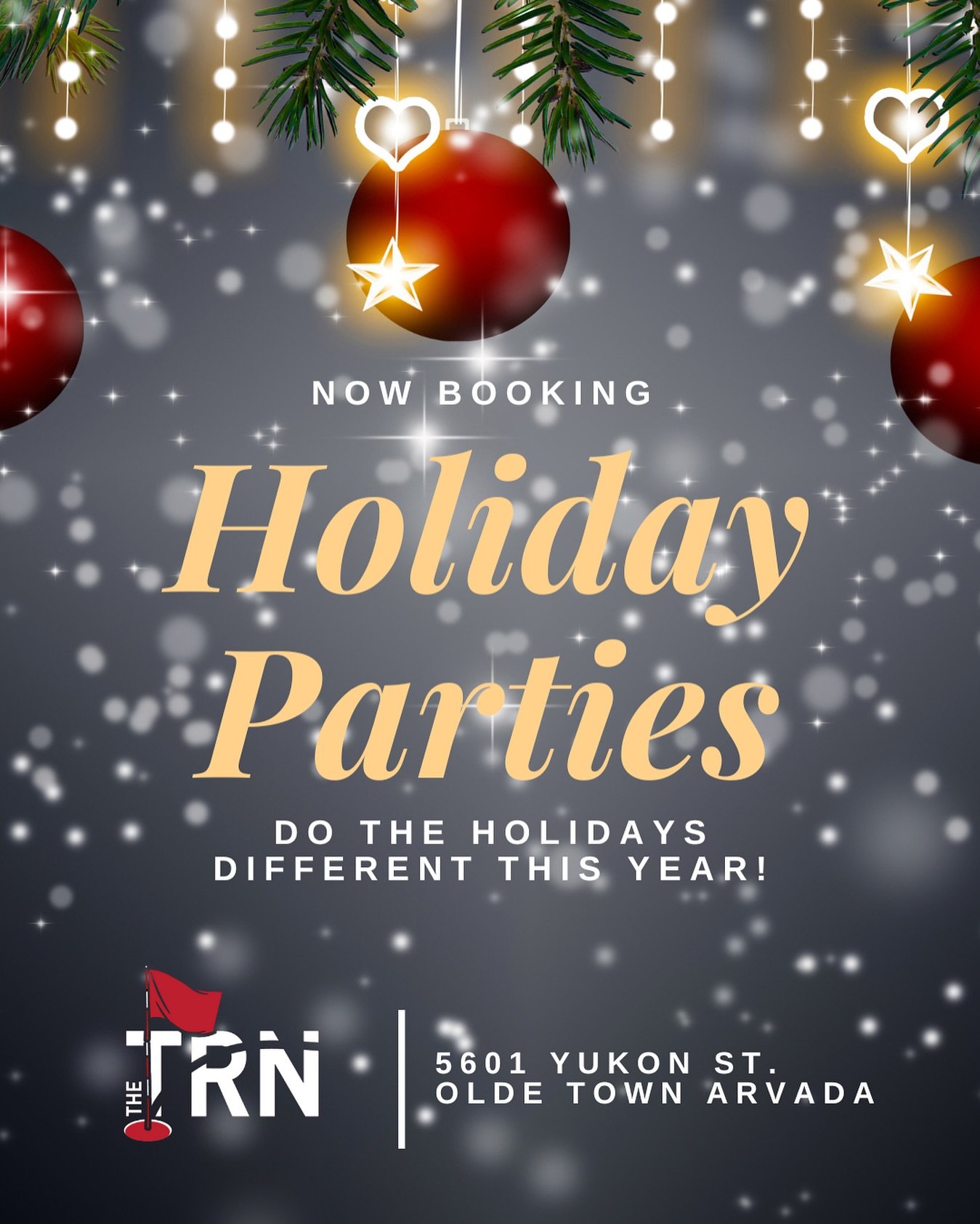 🎄✨ Book a holiday party your guests will actually remember!

Ditch the boring banquet rooms and celebrate at The TRN &mdash; where great food, craft cocktails, and big screens for holiday movies and indoor golf make for a night no one forgets. 🍸⛳️
