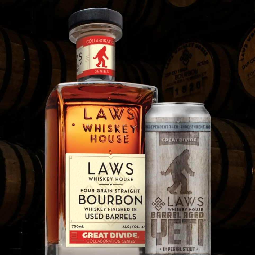 Celebrate Stout Month with a true Colorado collab: @lawswhiskey  x @greatdividebrew 🍻🥃

Here&rsquo;s how the magic happens:
&bull; Laws Bourbon ages first
&bull; The barrel heads to Great Divide for Yeti Imperial Stout
&bull; Then it returns home s