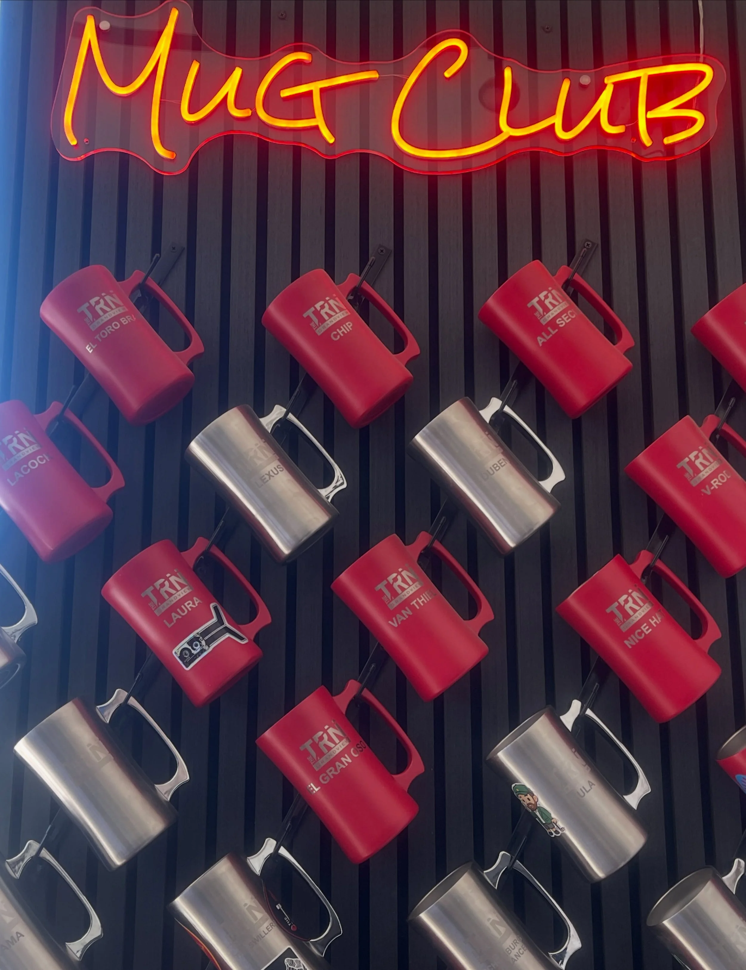 The coolest Mug Club in Olde Town is officially open&hellip; but only for a limited time. 🍻 Get your mugs now and keep your drinks cold all summer. 🧊 

Sign up today and get your own personalized mug hanging on the wall at The TRN. Bigger pours, ex