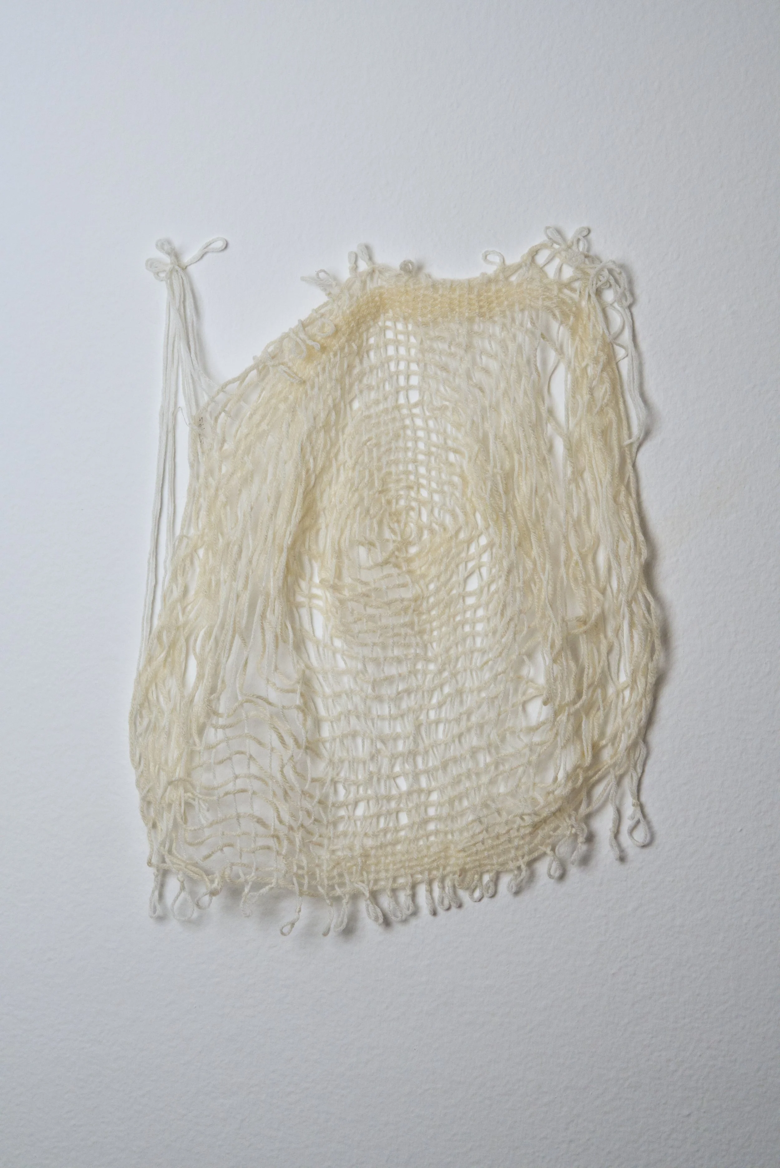 Relatively Permanent 24/52 
approximately 14" x 18",   yarn, 2024. 