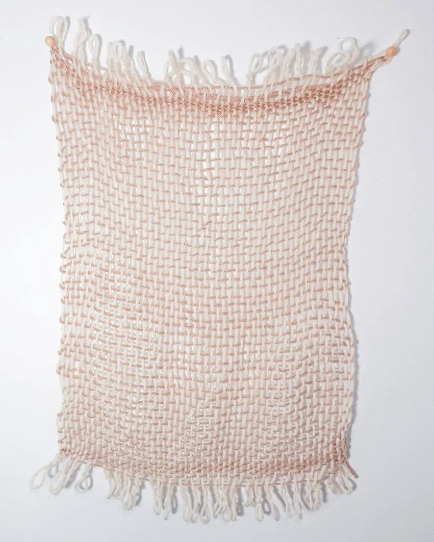 Relatively Permanent
Journal Weaving Series 5/52 
13” x 18” 
2024. 
sometimes the feelings aren’t mutual