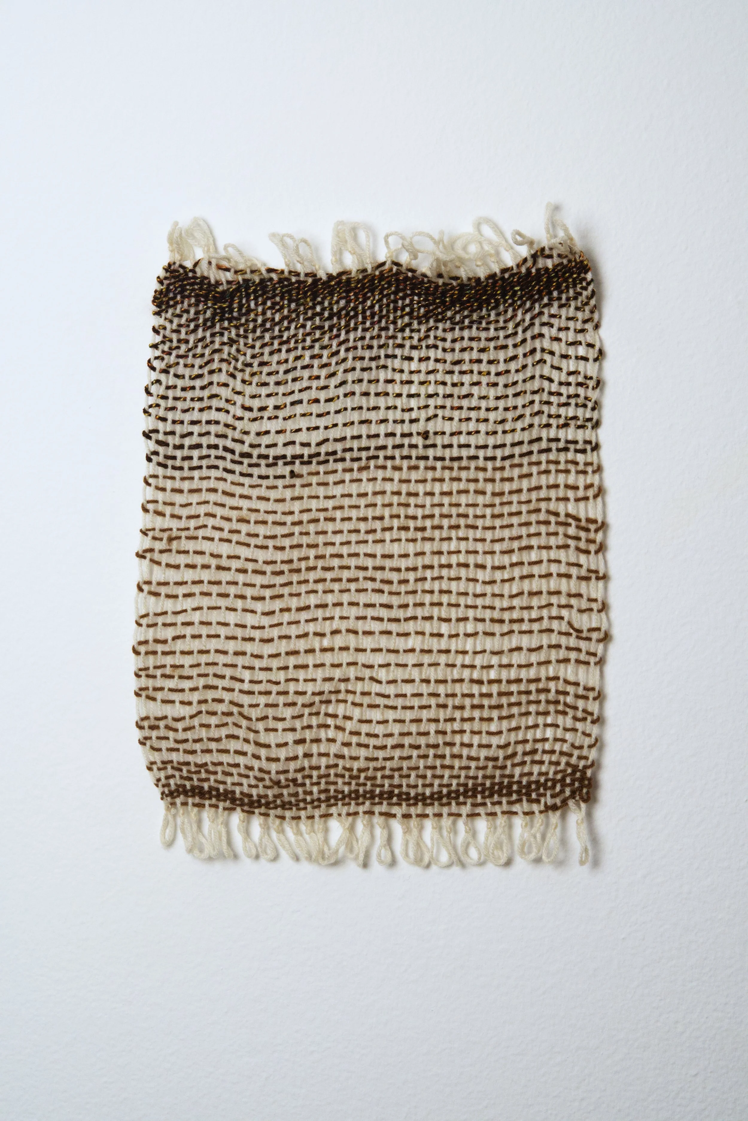 Relatively Permanent 7/52 
approximately 14" x 18",   yarn, 2024. 