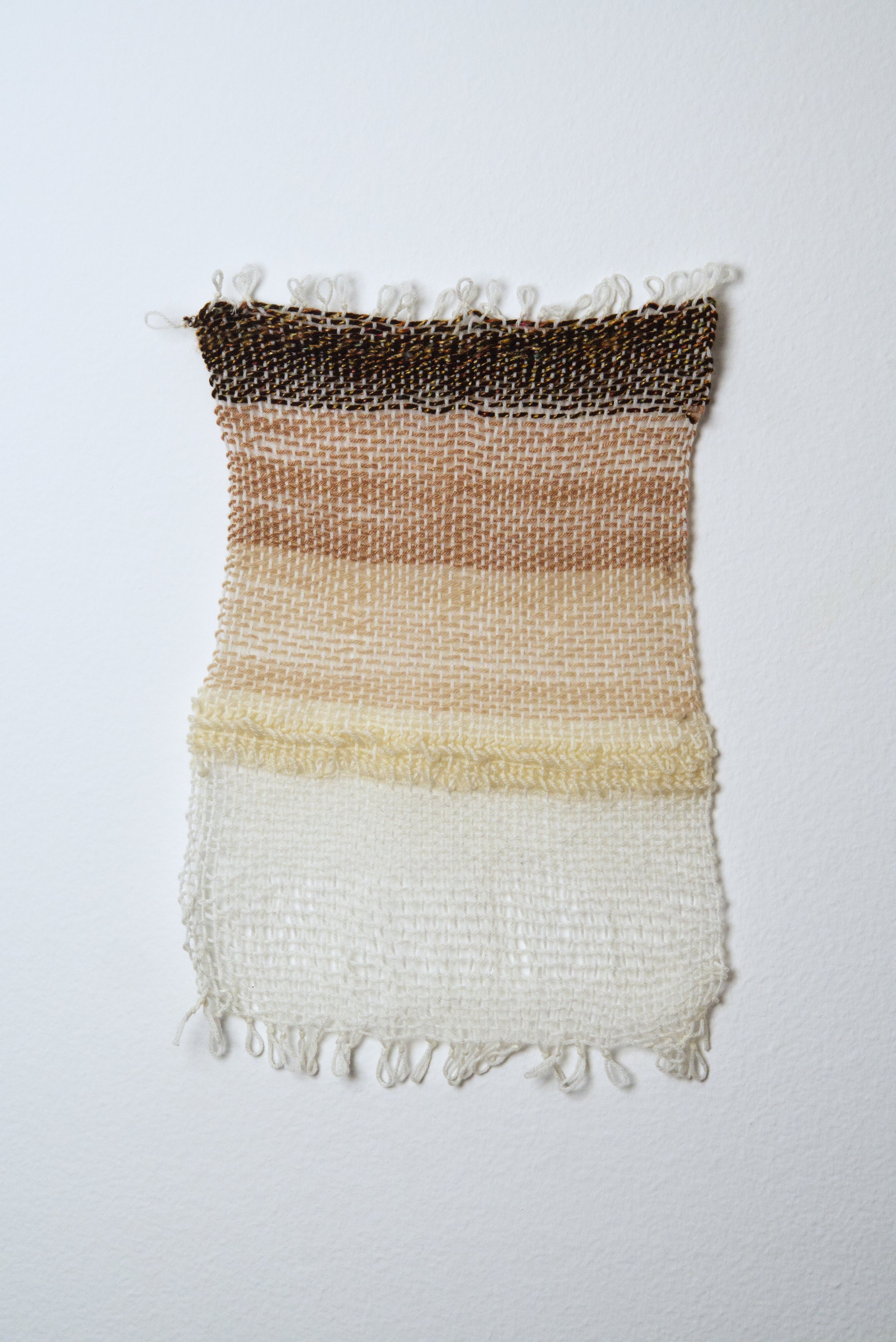 Relatively Permanent 20/52 
approximately 14" x 18",   yarn, 2024. 