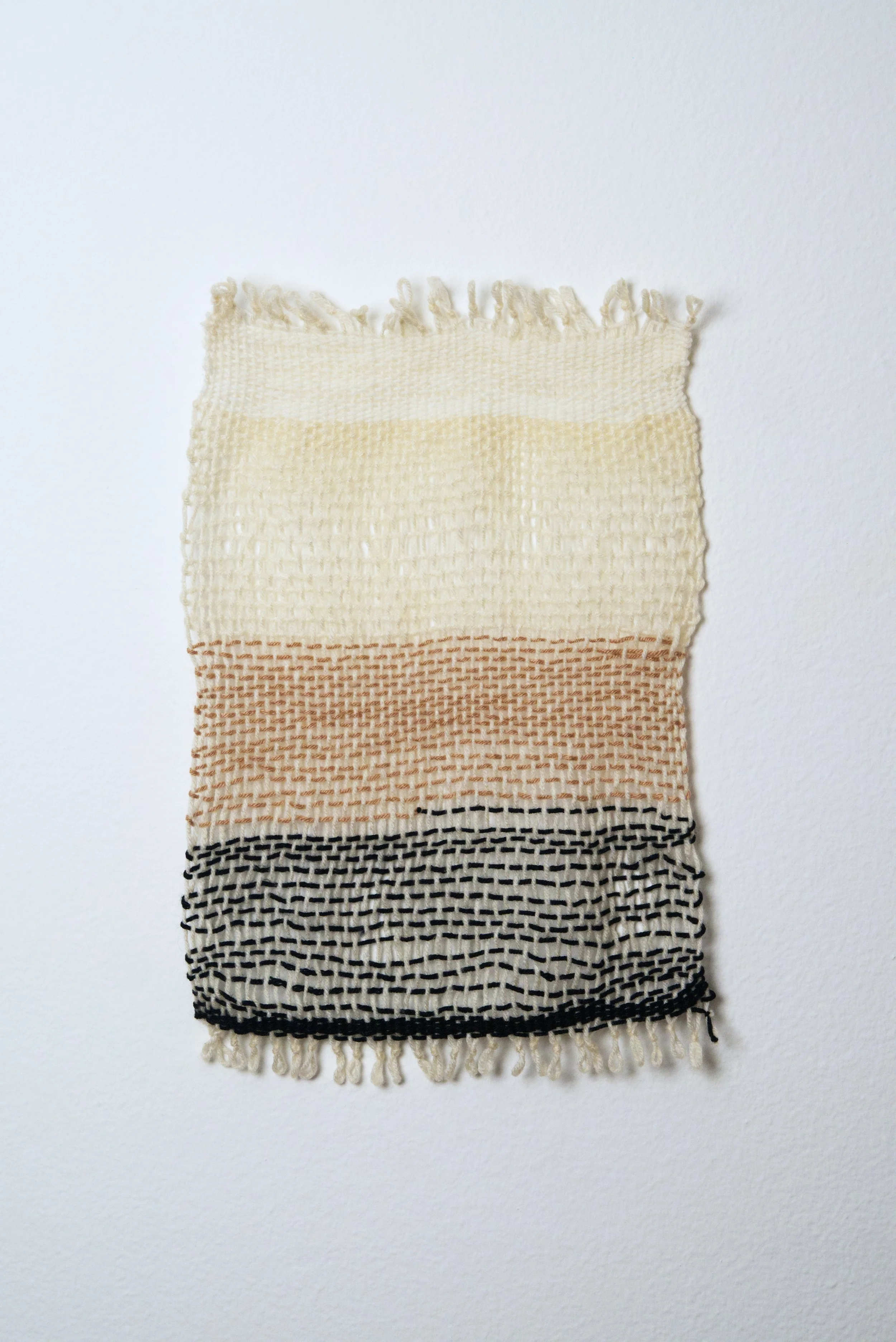 Relatively Permanent 11/52 
approximately 14" x 18",   yarn, 2024. 