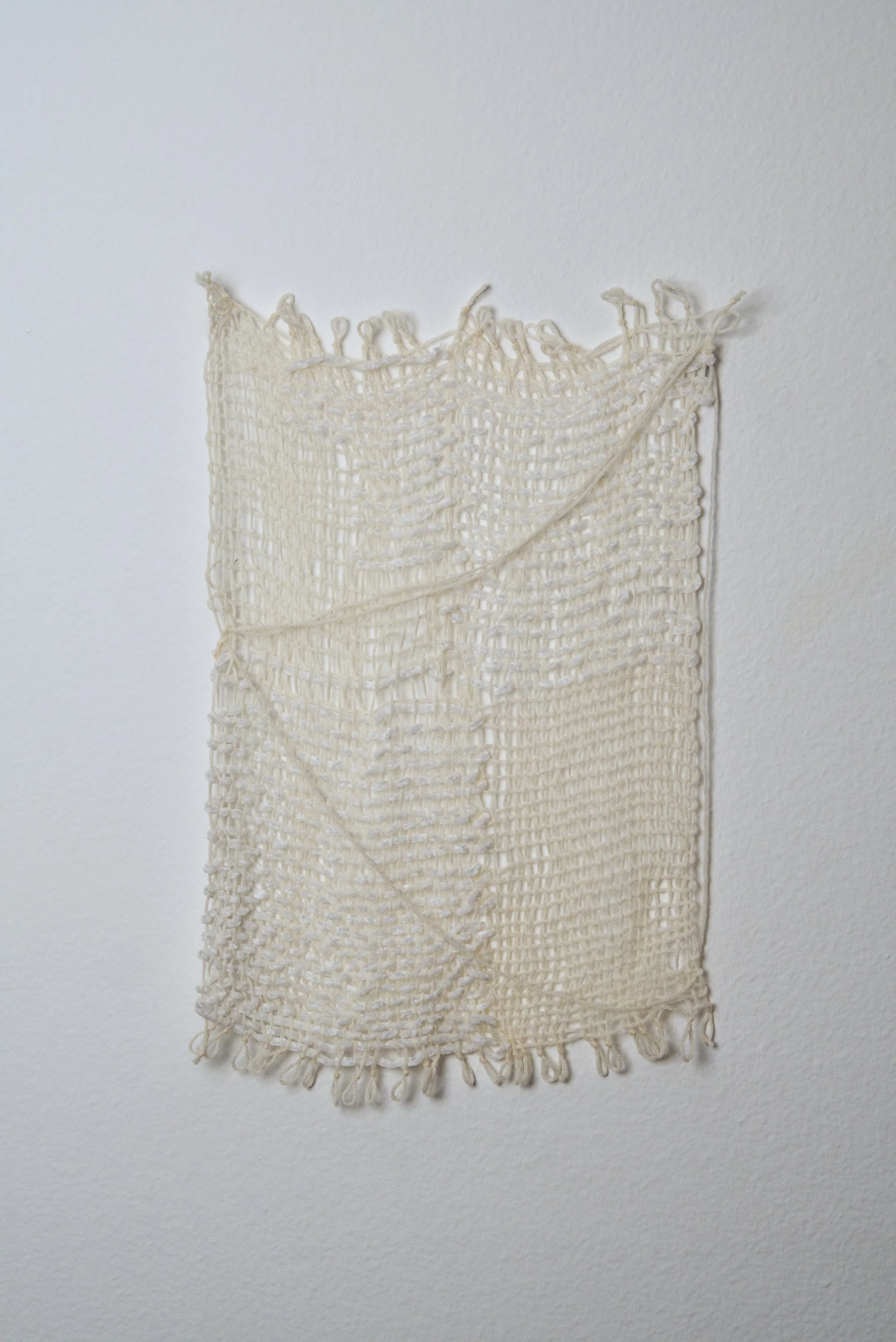 Relatively Permanent 23/52 
approximately 14" x 18",   yarn, 2024. 