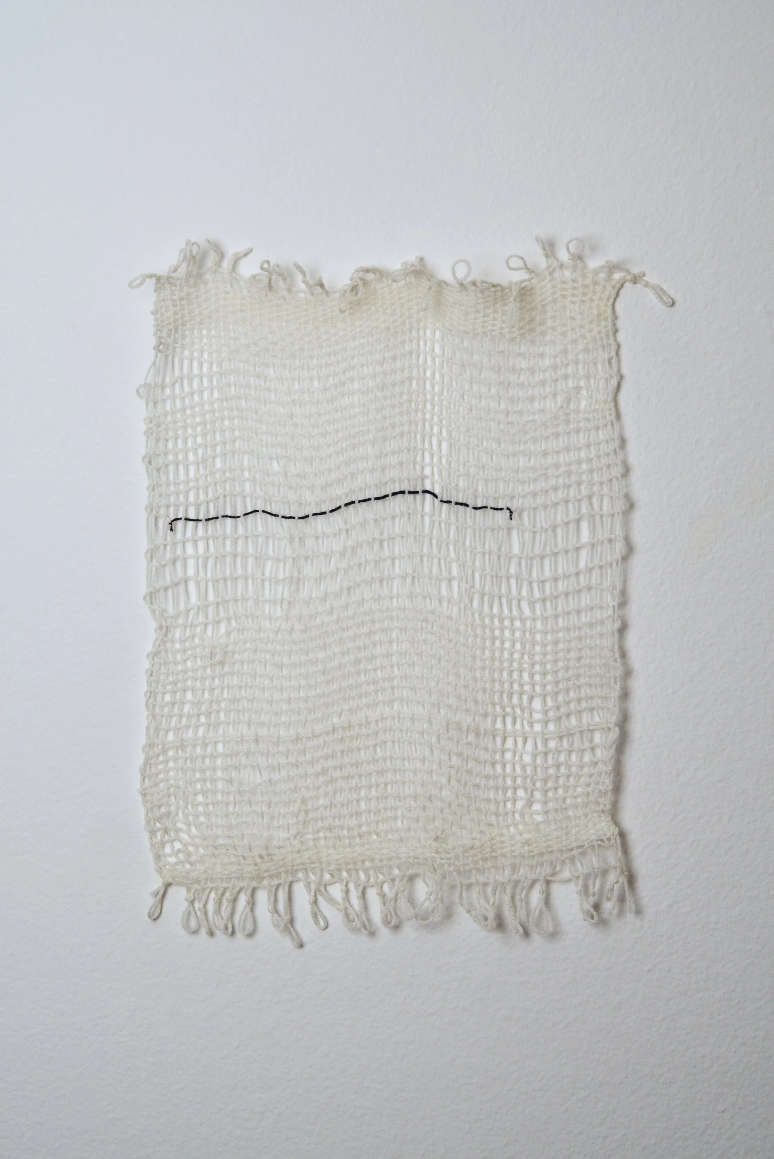 Relatively Permanent 18/52 
approximately 14" x 18",   yarn, 2024. 