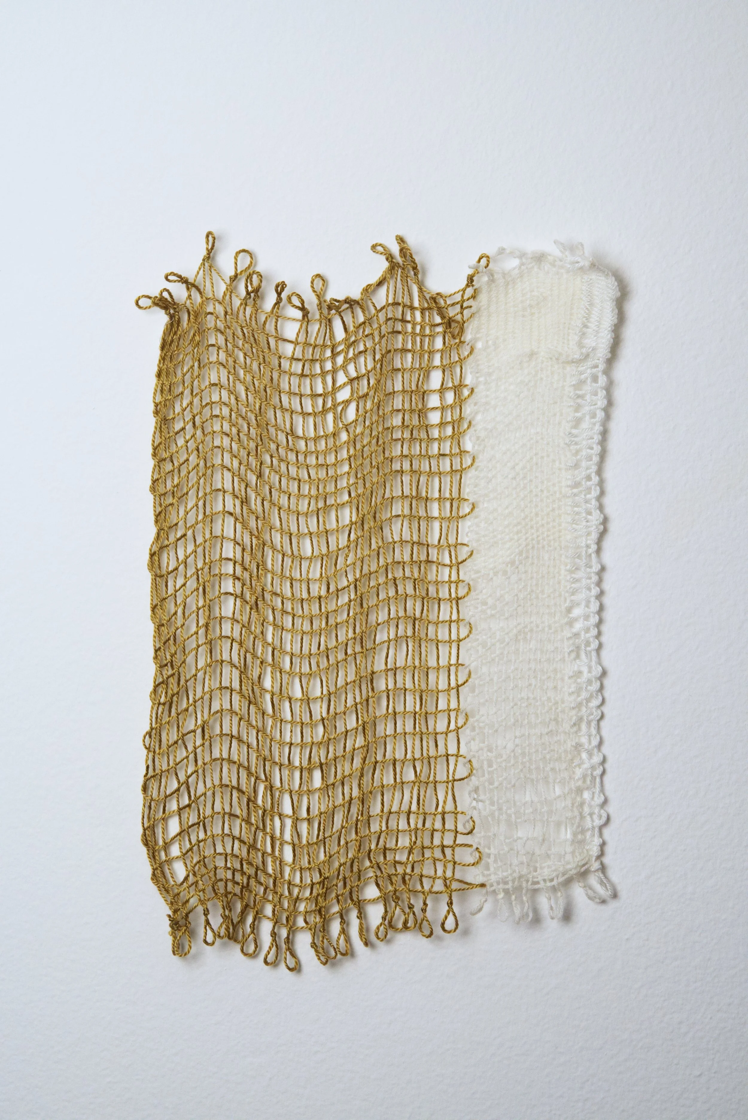 Relatively Permanent 40/52 
approximately 14" x 18",   yarn, 2024. 