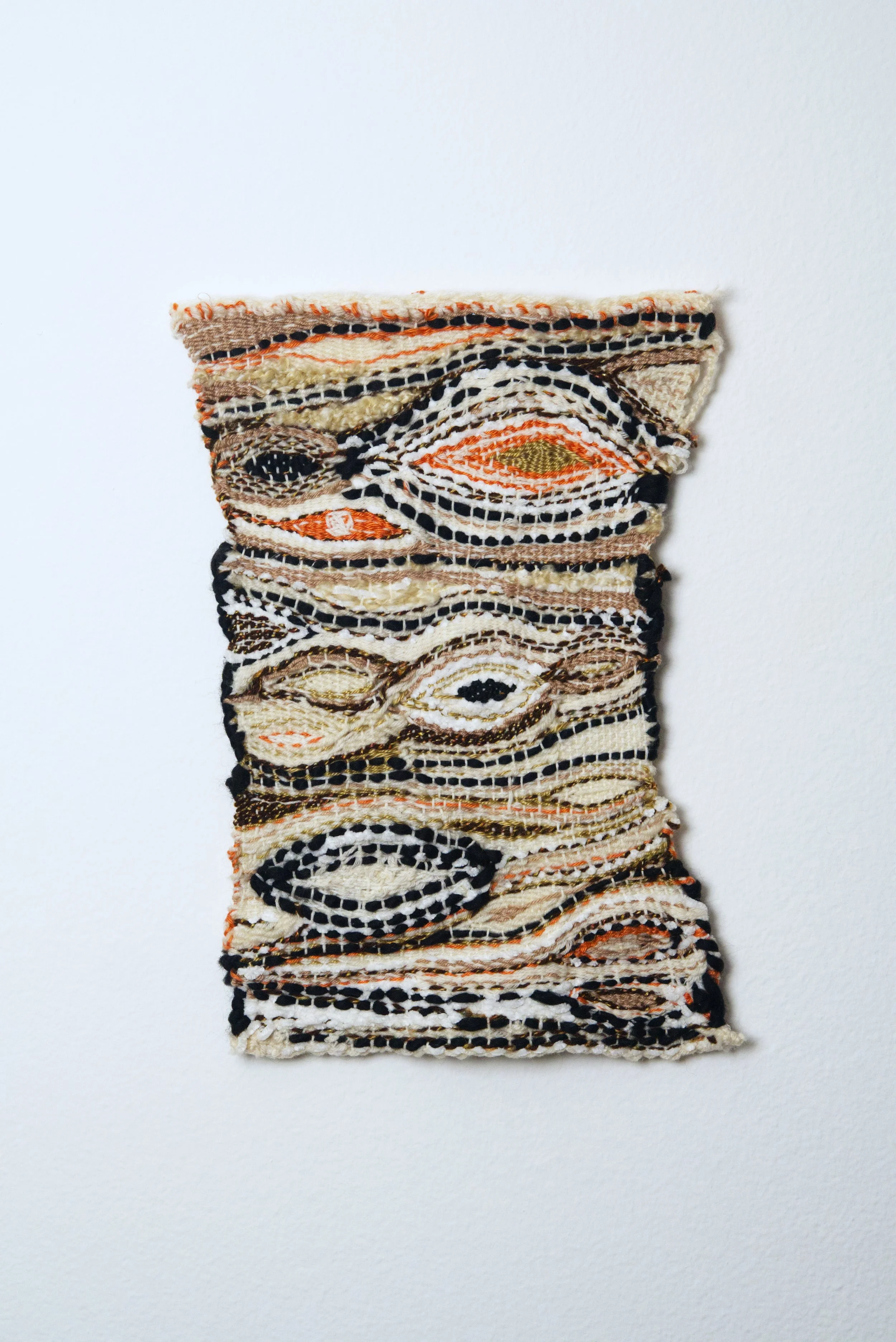 Relatively Permanent 52/52 
approximately 14" x 18",   yarn, 2024. 