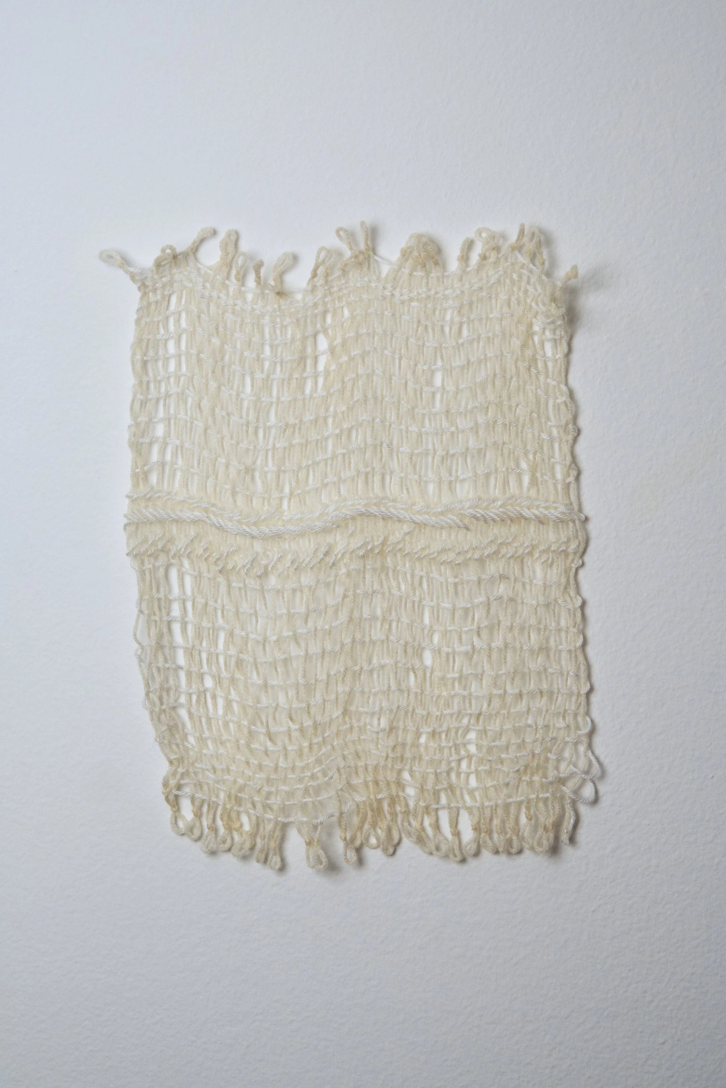 Relatively Permanent 39/52 
approximately 14" x 18",   yarn, 2024. 