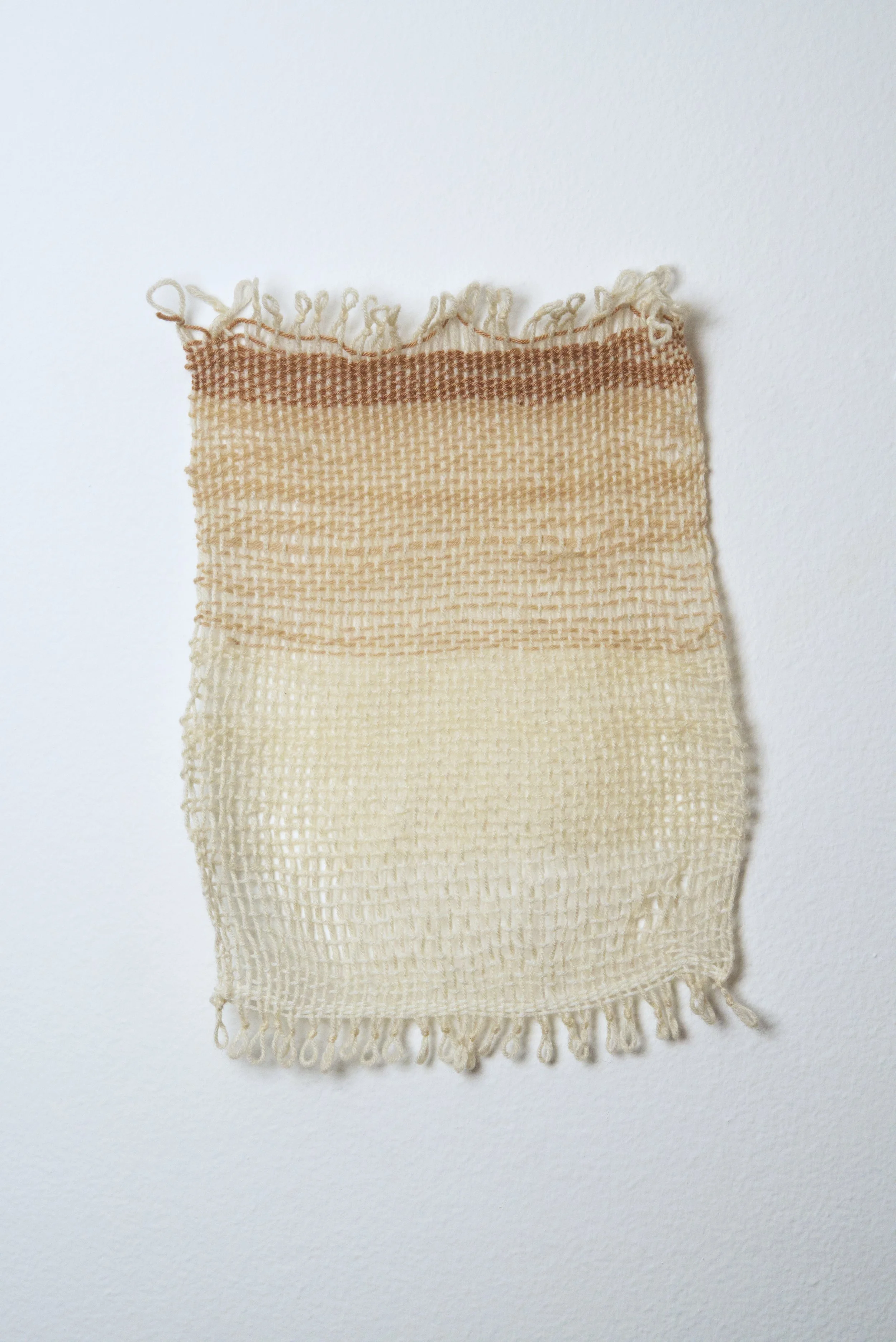 Relatively Permanent 6/52 
approximately 14" x 18",   yarn, 2024. 