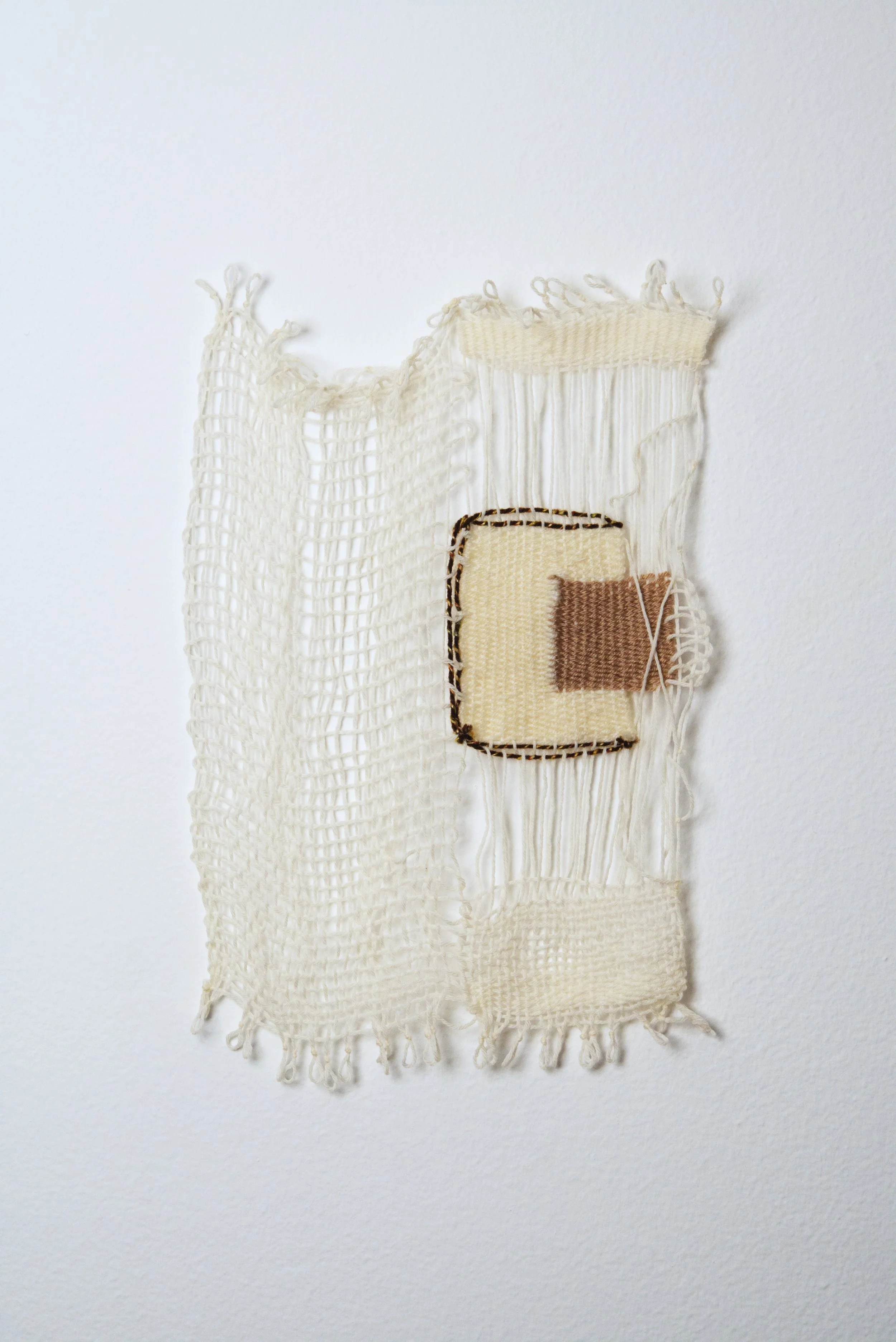 Relatively Permanent 41/52 
approximately 14" x 18",   yarn, 2024. 