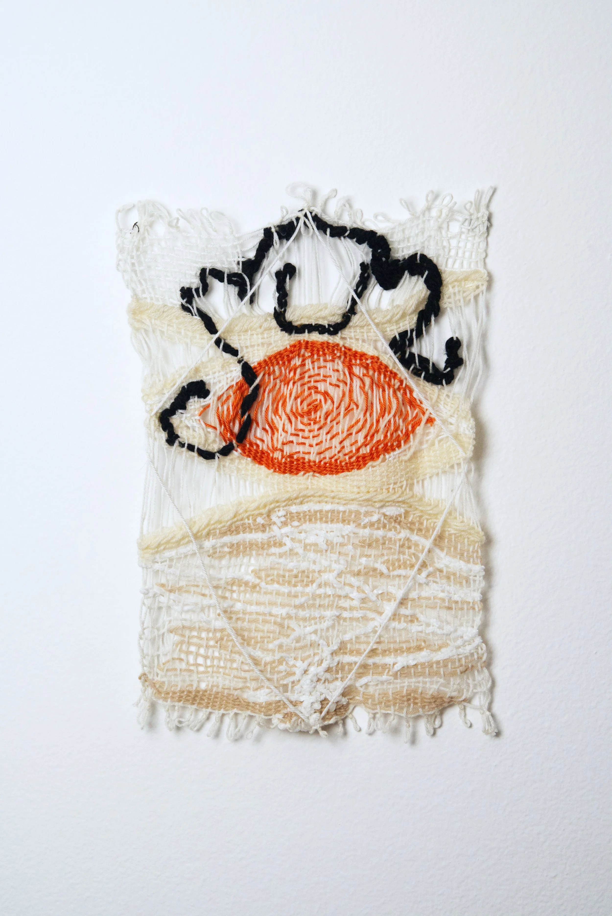 Relatively Permanent 25/52 
approximately 14" x 18",   yarn, 2024. 