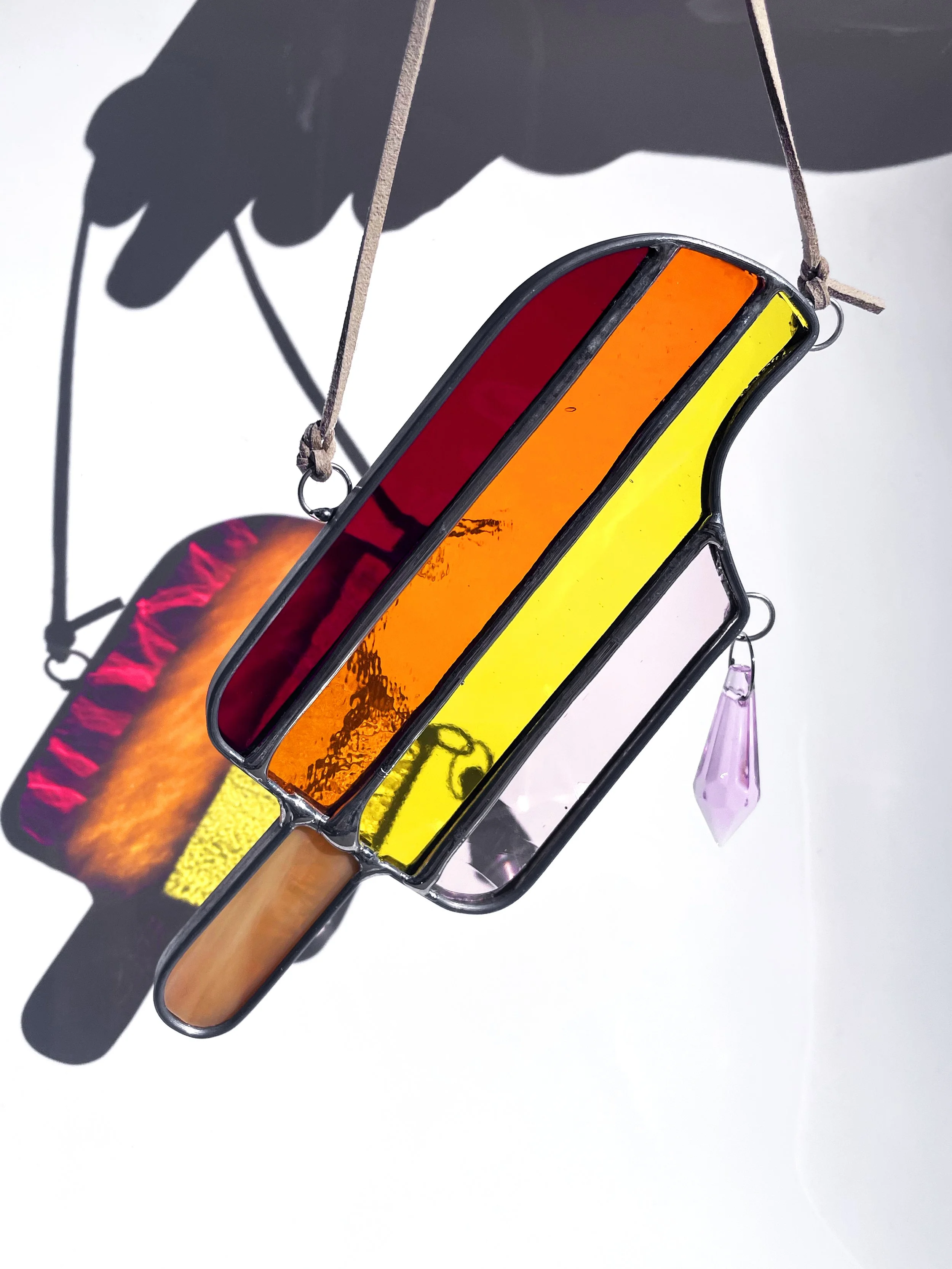 Strawberry Mango Popsicle Suncatcher
