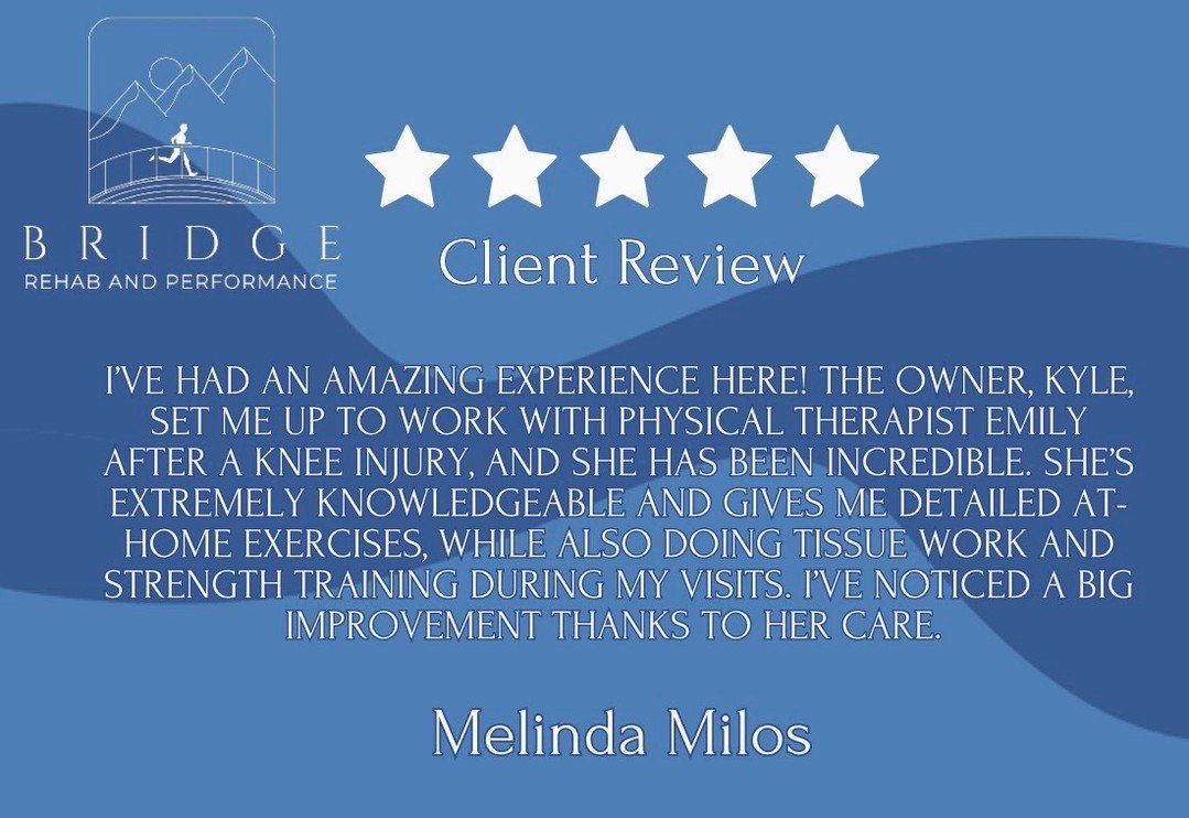 Thank you so much for the kind review Melinda!
We&rsquo;re thrilled to hear about your positive experience and the progress you&rsquo;ve made with your knee. Emily truly is exceptional, and we&rsquo;re glad her expertise, hands-on care, and at-home g