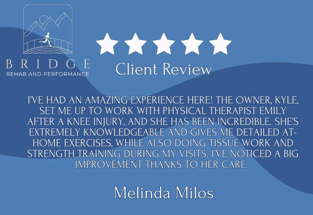 Thank you so much for the kind review Melinda!
We&rsquo;re thrilled to hear about your positive experience and the progress you&rsquo;ve made with your knee. Emily truly is exceptional, and we&rsquo;re glad her expertise, hands-on care, and at-home g